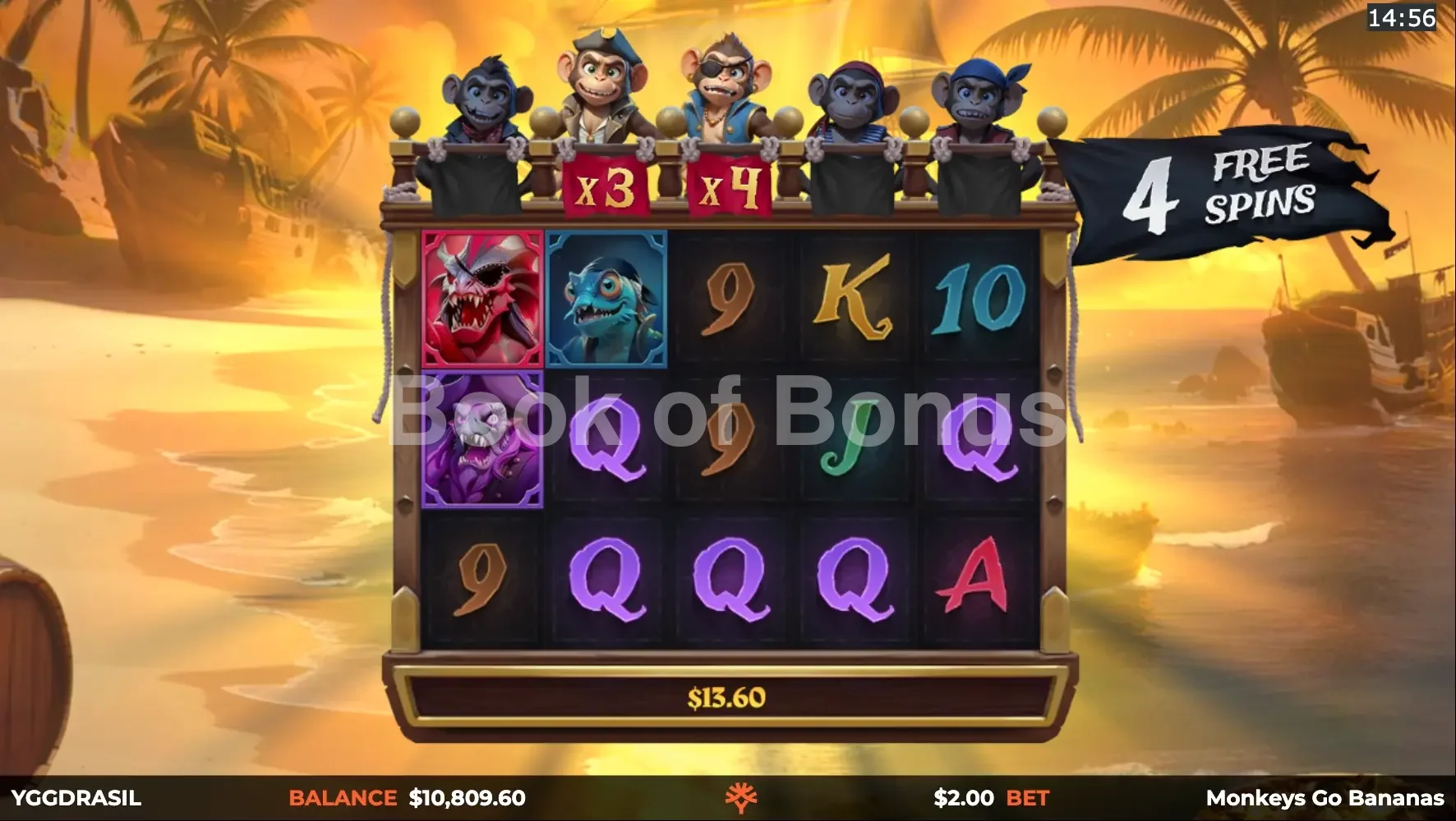 Monkeys Go Bananas MultiMax par Yggdrasil - tours gratuits