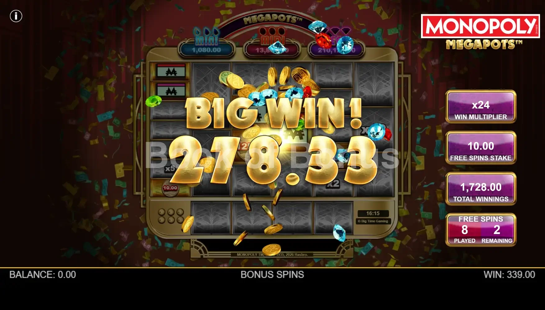 Grand gain Monopoly Megapots