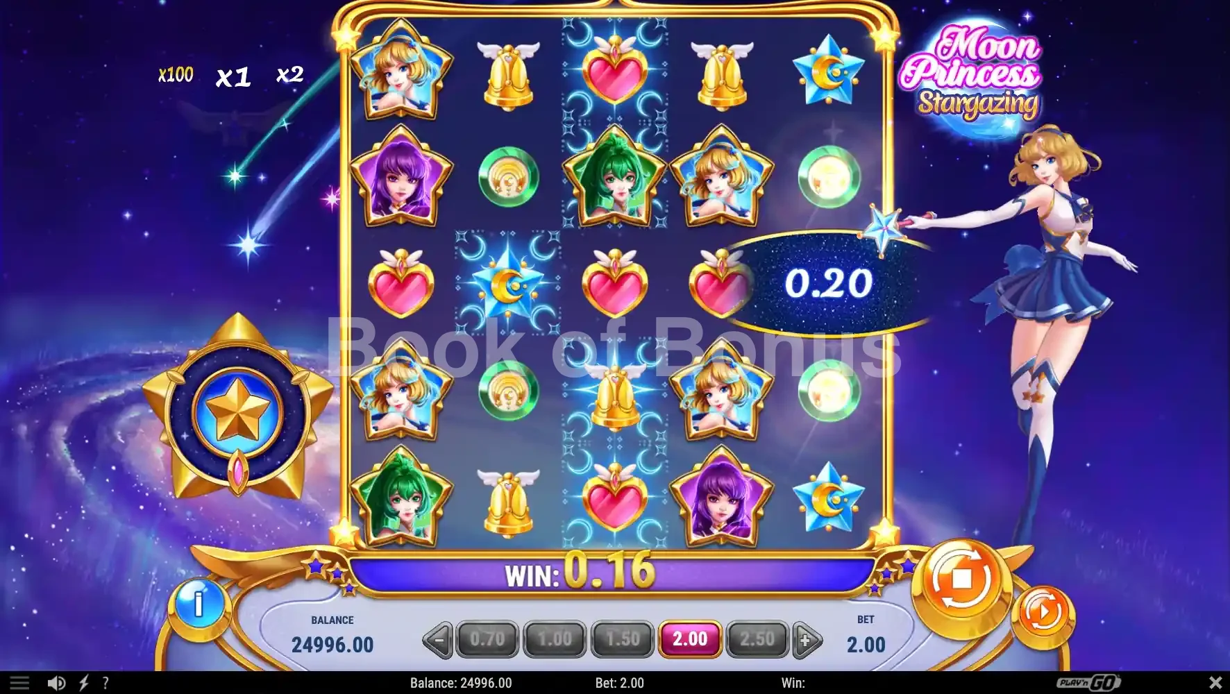 Moon Princess Stargazing par Play'n GO - base game 2