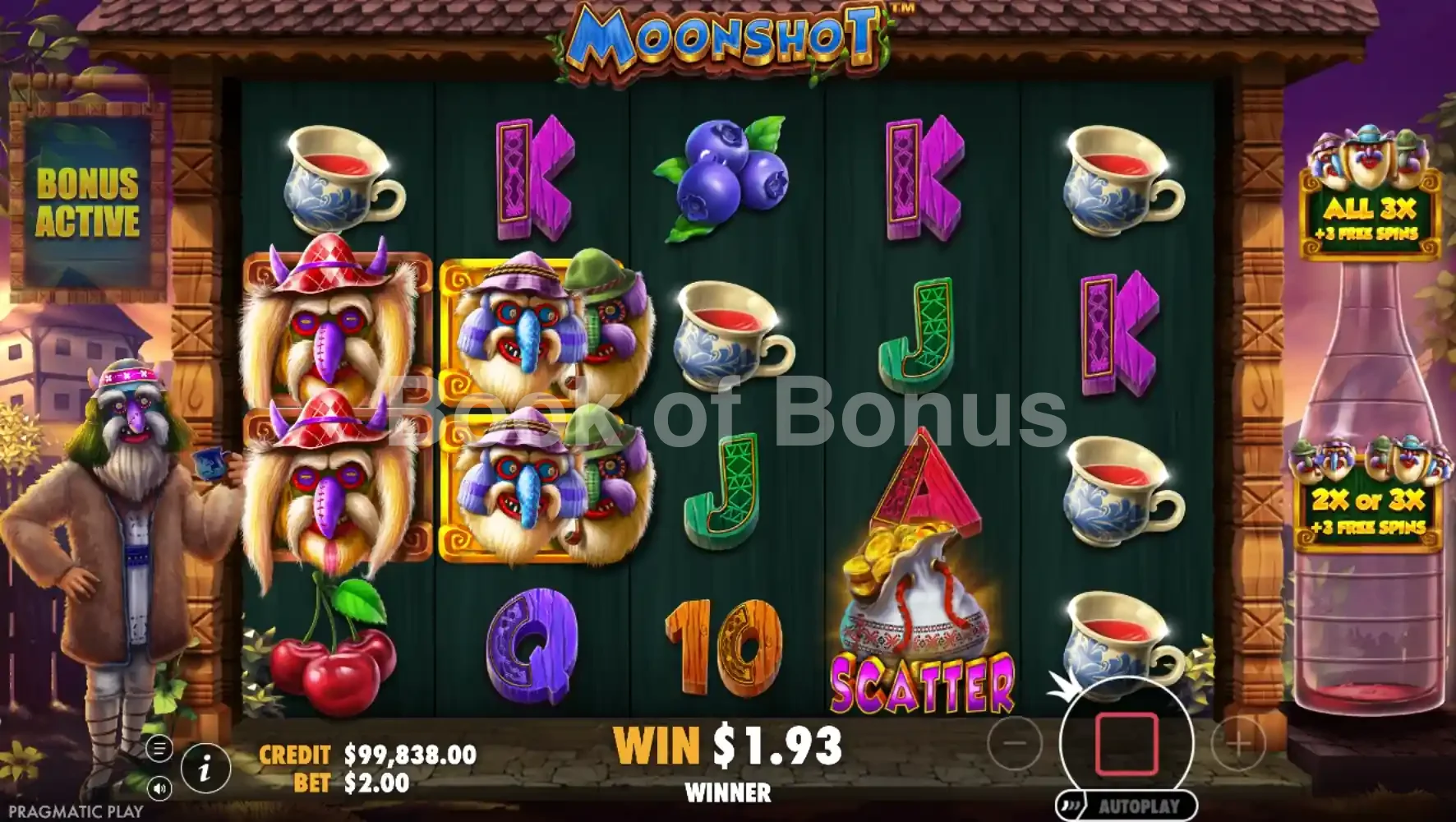 Moonshot par Pragmatic Play - tours gratuits