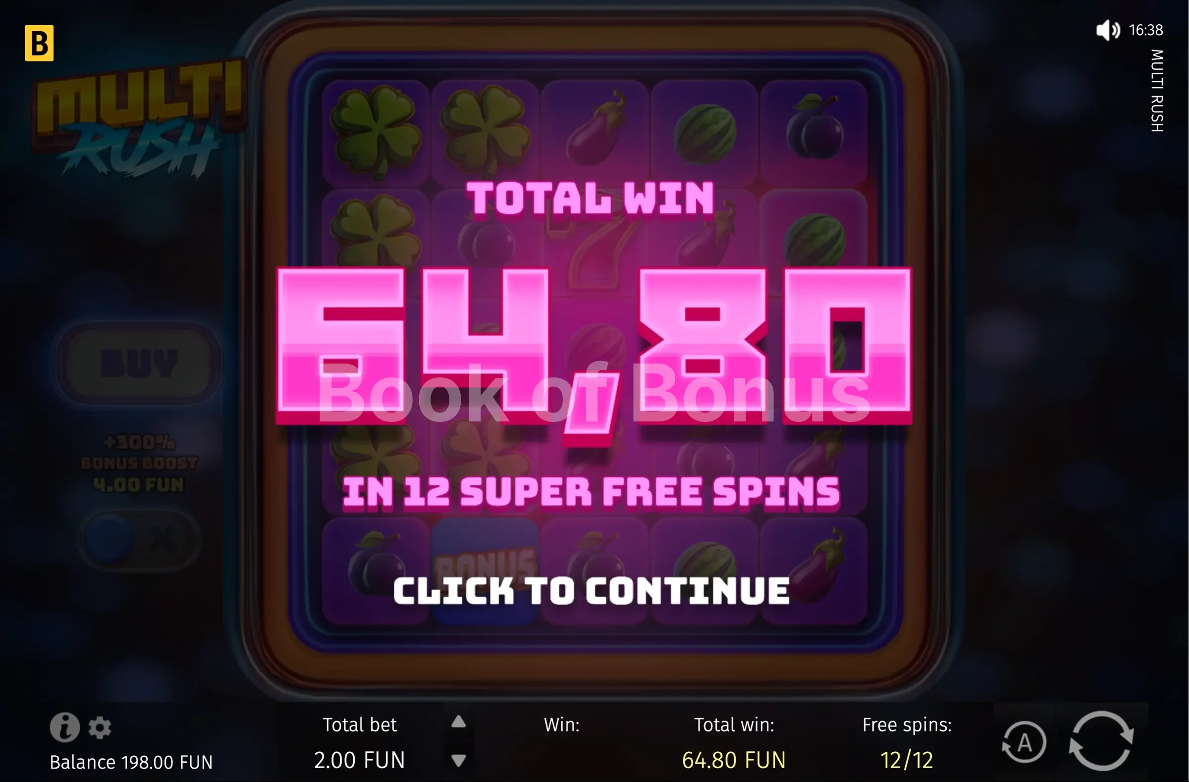 Multi Rush par BGaming - gros gain