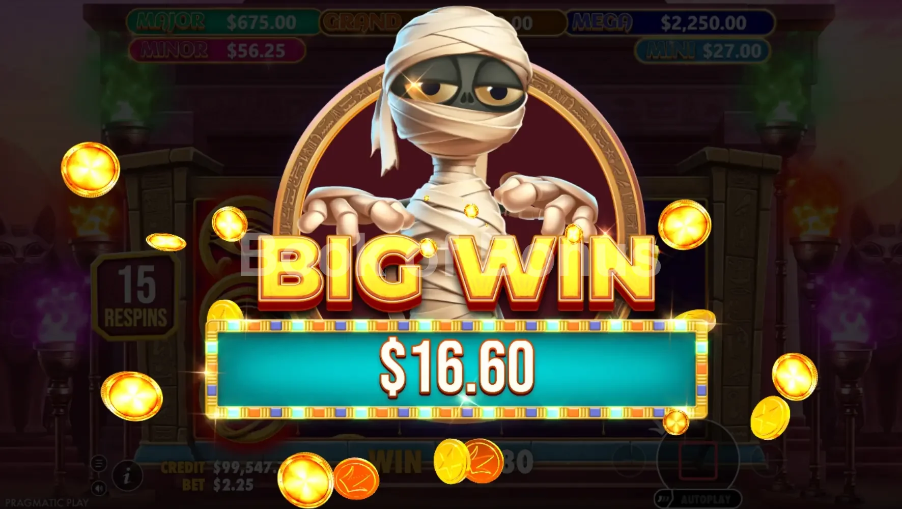 Gros gain sur Mummy's Jewels 100