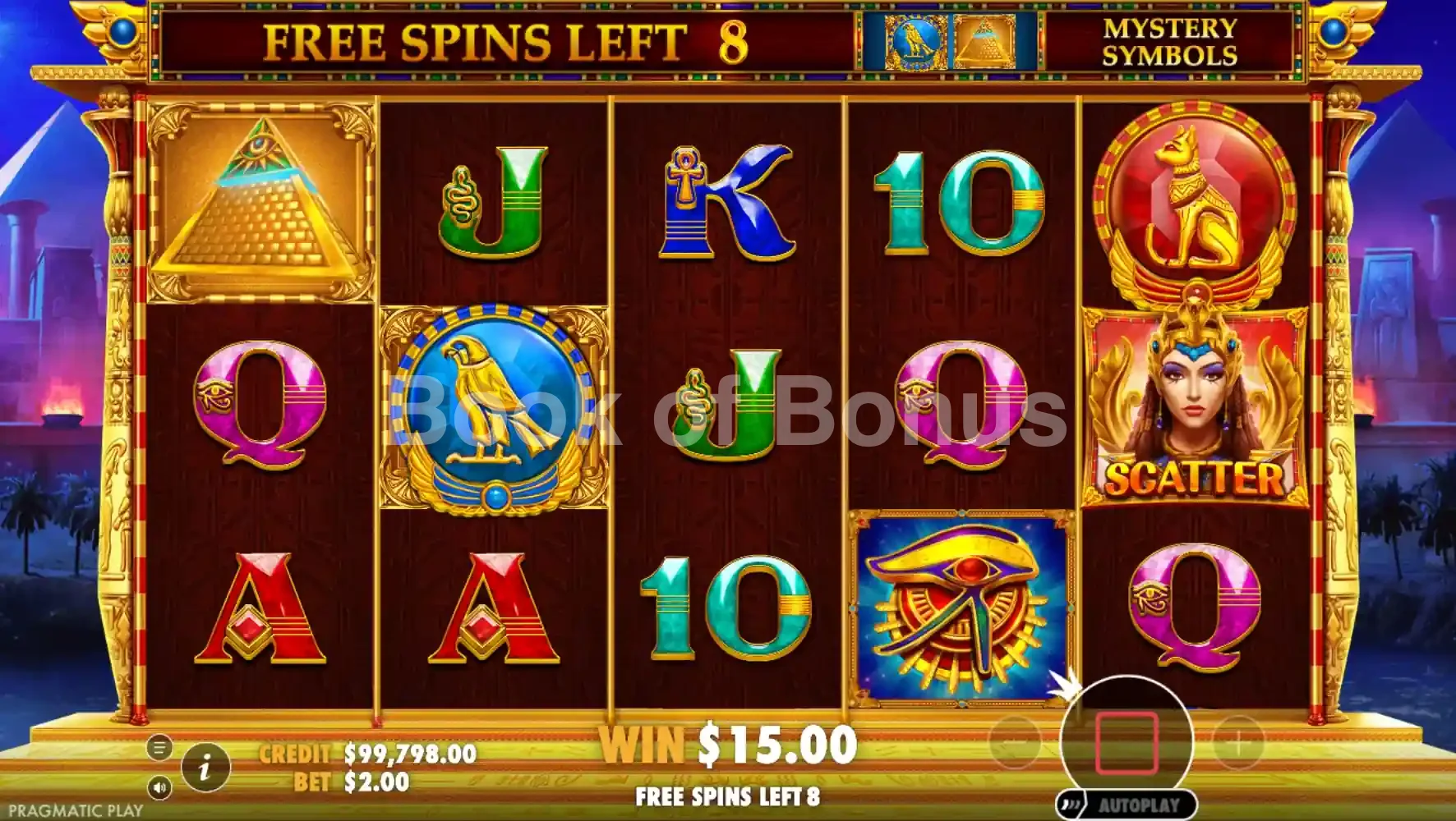 Mysterious Egypt par Pragmatic Play - tours gratuits