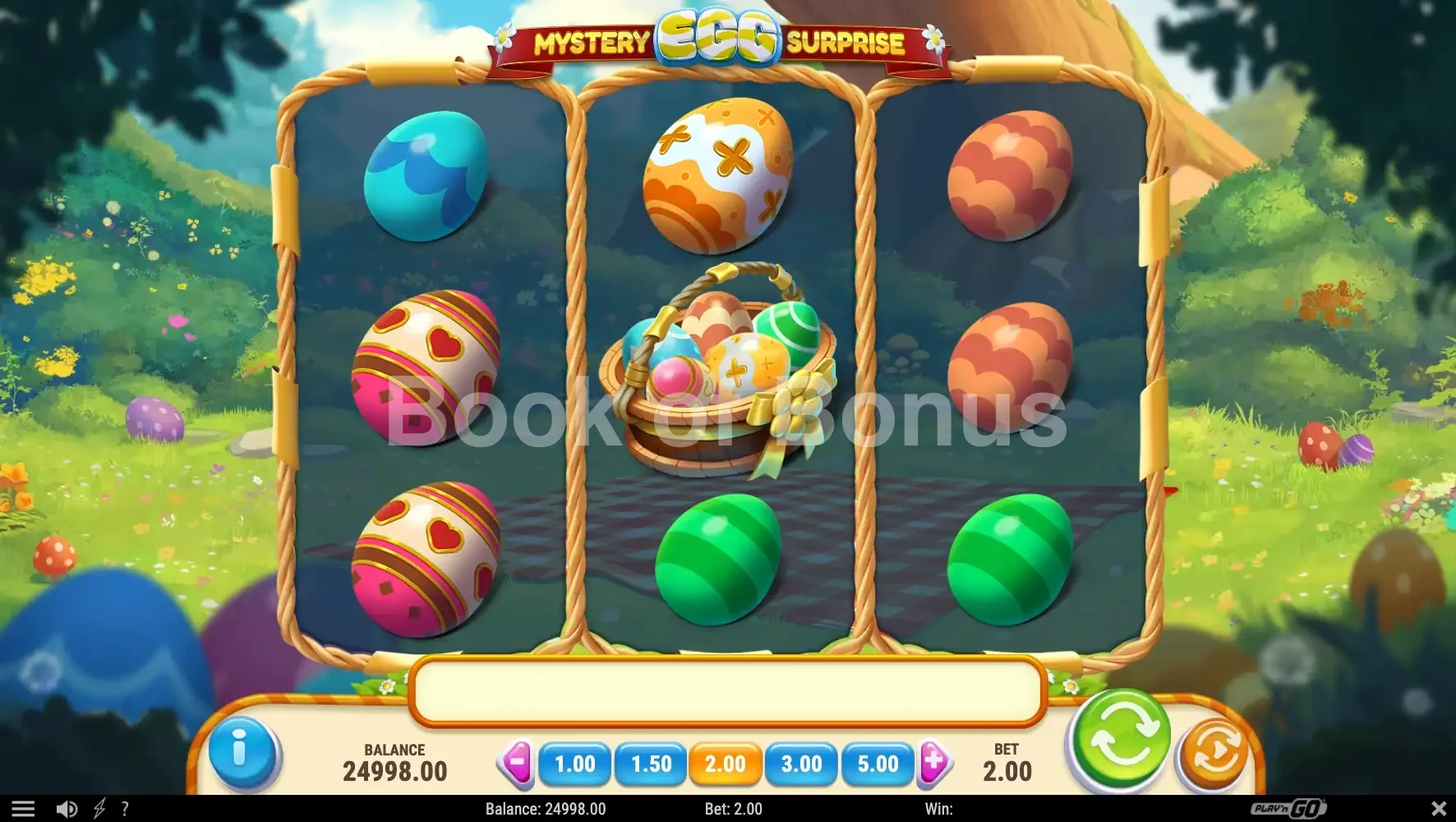 Mystery Egg Surprise par Play'n GO - jeu de base et disposition des rouleaux