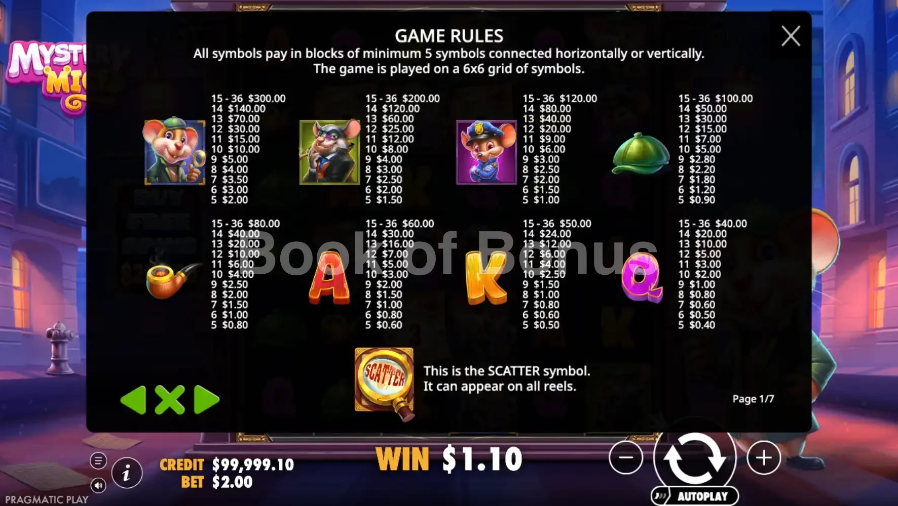 Table de paiement Mystery Mice
