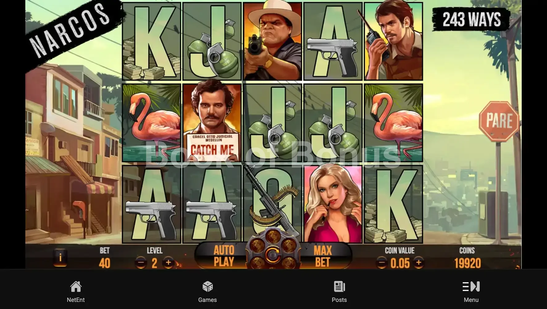 Deuxième vue du jeu Narcos