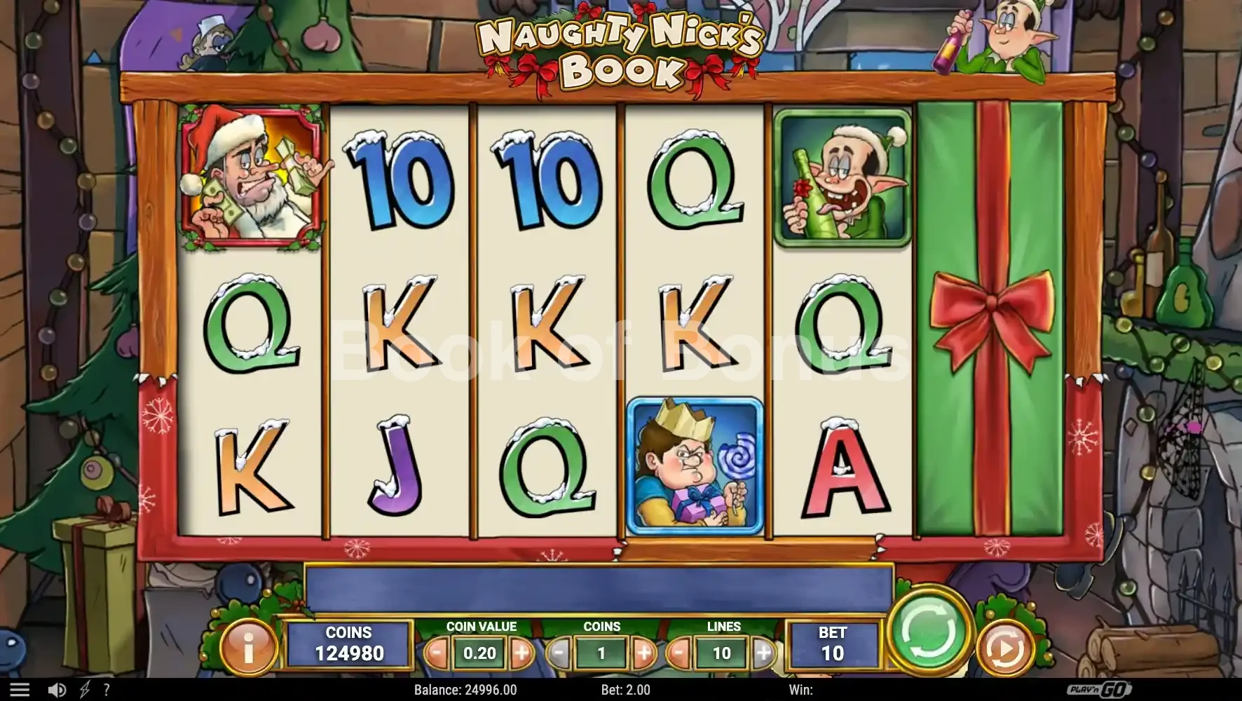 Naughty Nick's Book par Play'n GO - base game 2