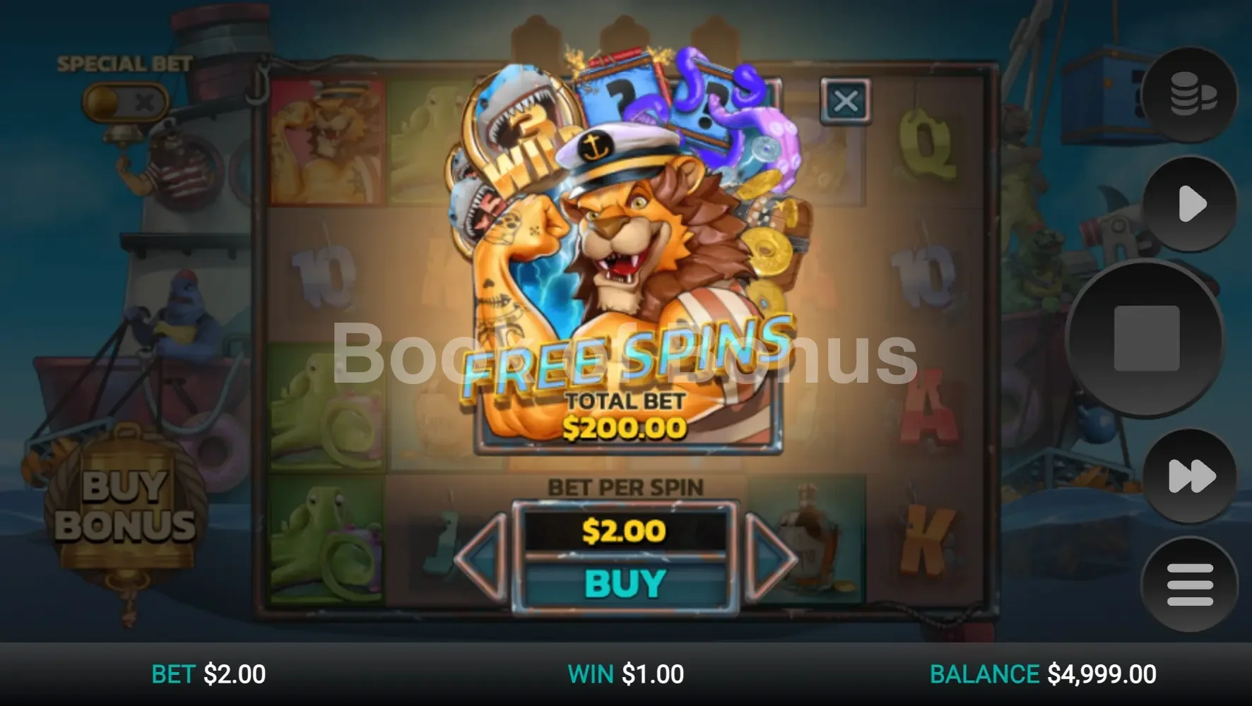 Achat de bonus Net Gains