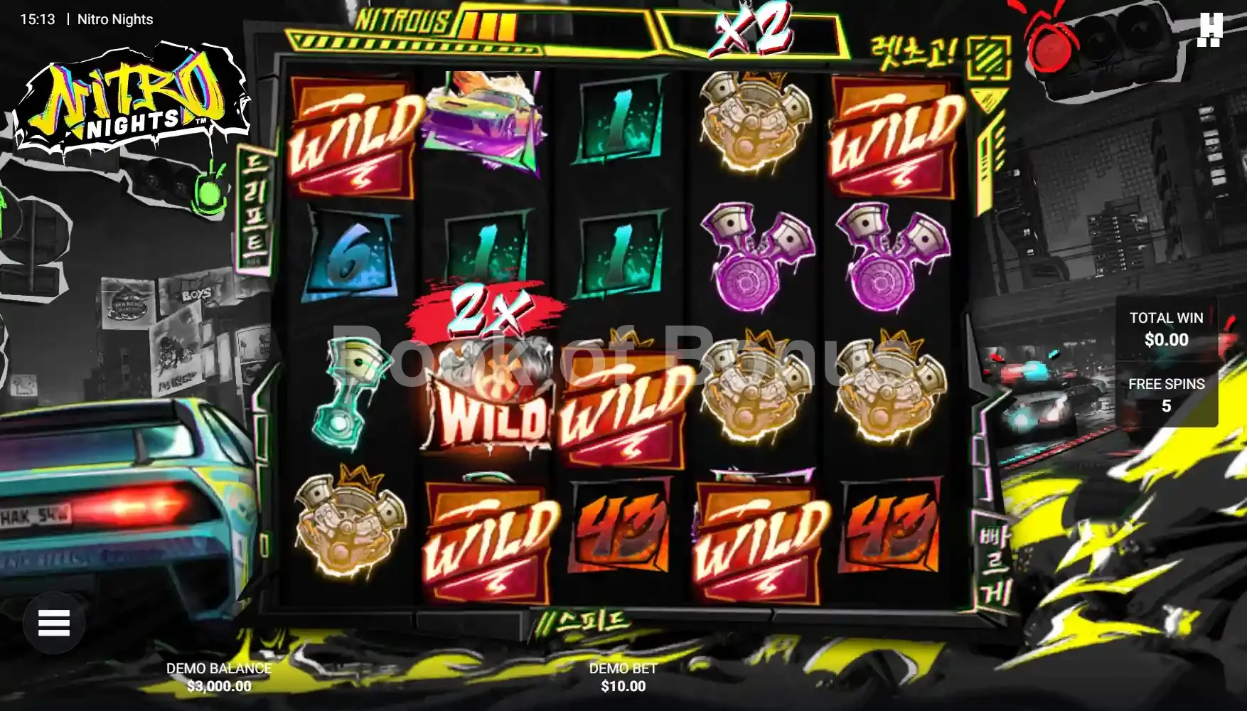 Nitro Nights par Hacksaw Gaming - tours gratuits