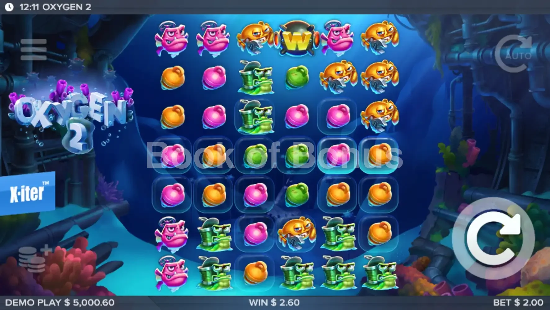 Oxygen 2 par ELK Studios - jeu de base et disposition des rouleaux