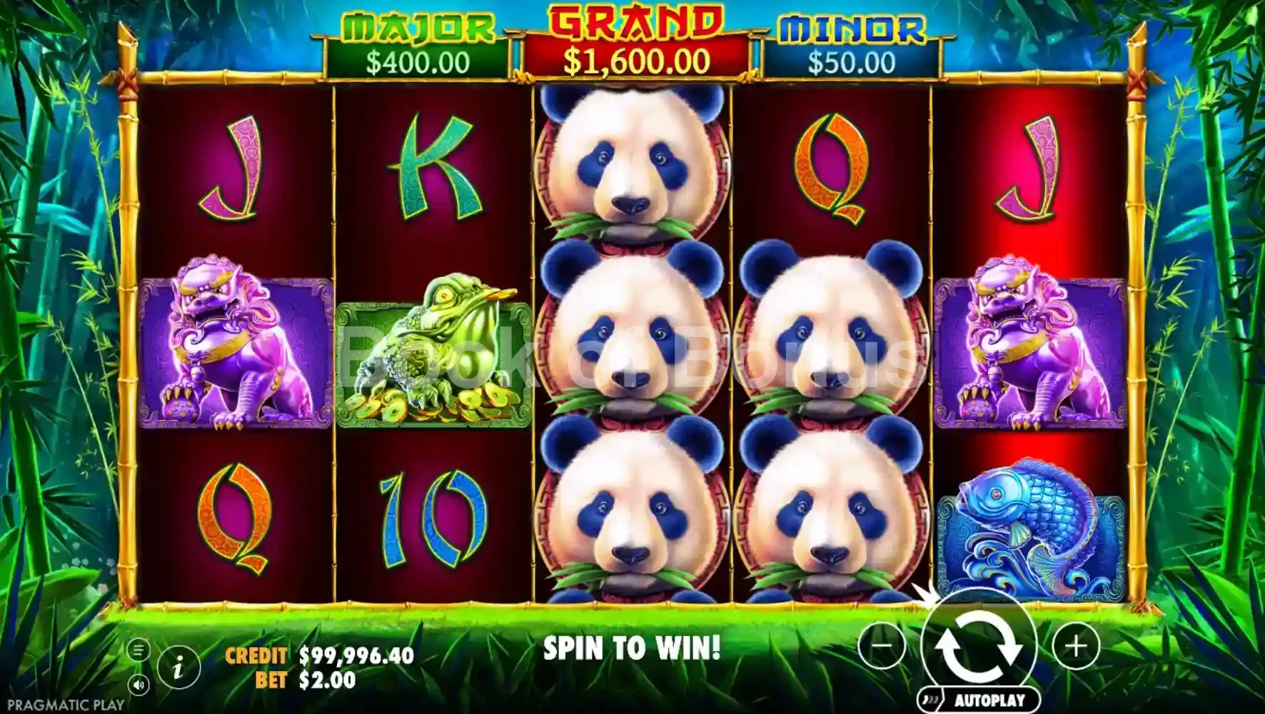 Panda's Fortune par Pragmatic Play - base game 2