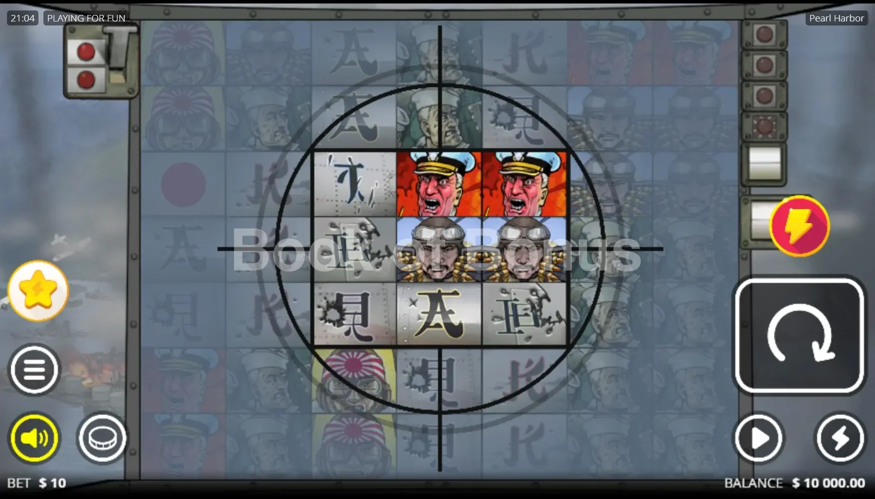Pearl Harbor par Nolimit City - jeu de base et disposition des rouleaux