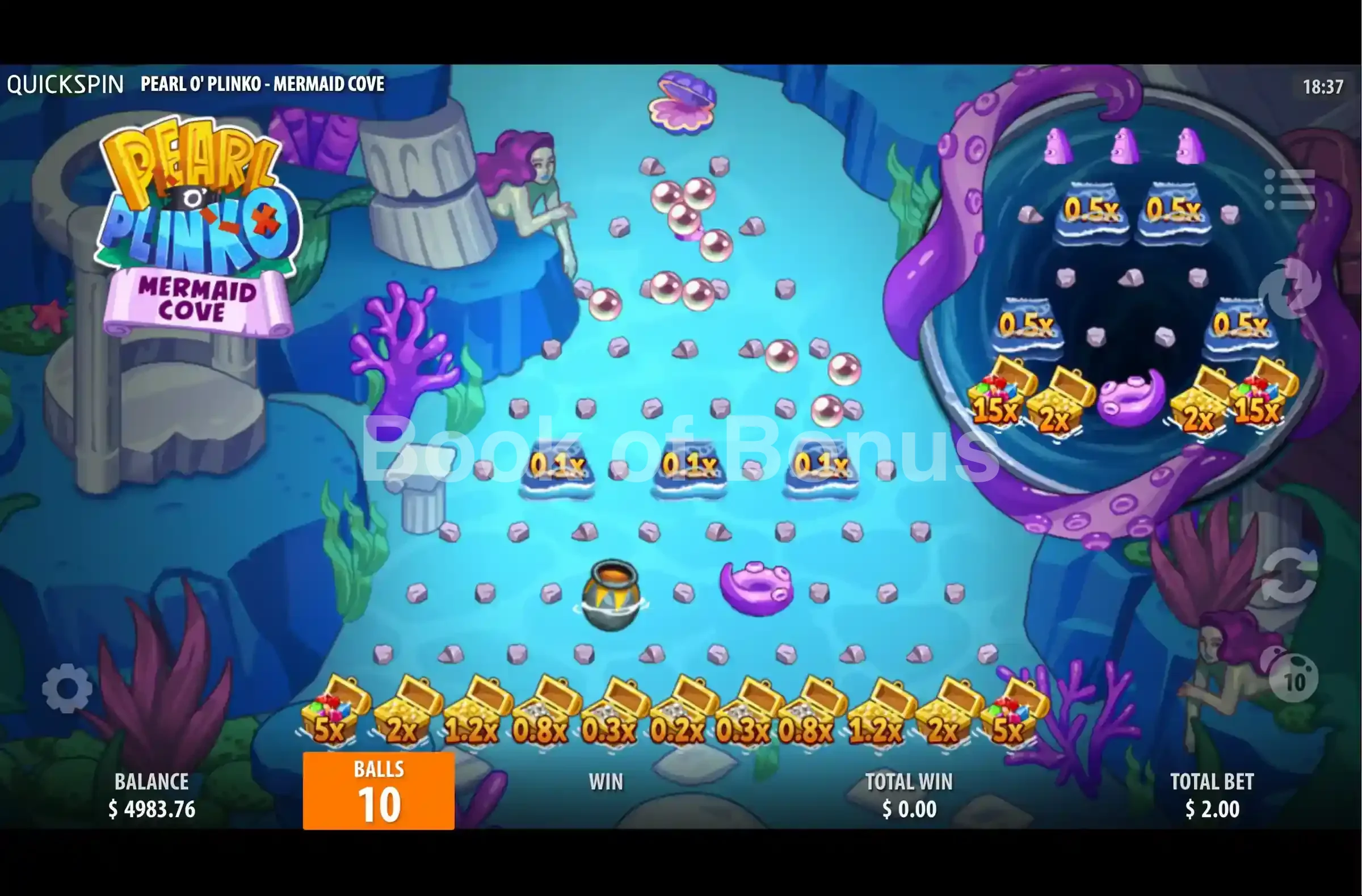 Tours bonus Pearl O Plinko Mermaid Cove