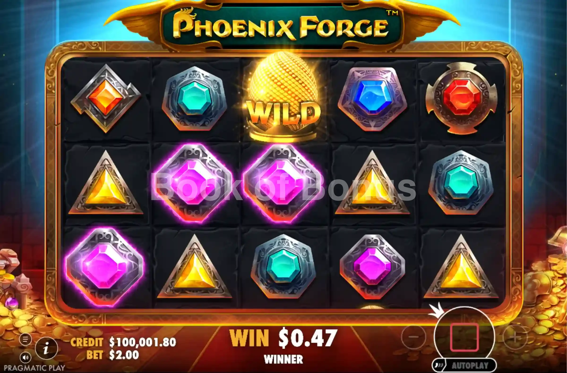 Phoenix Forge par Pragmatic Play - base game 2