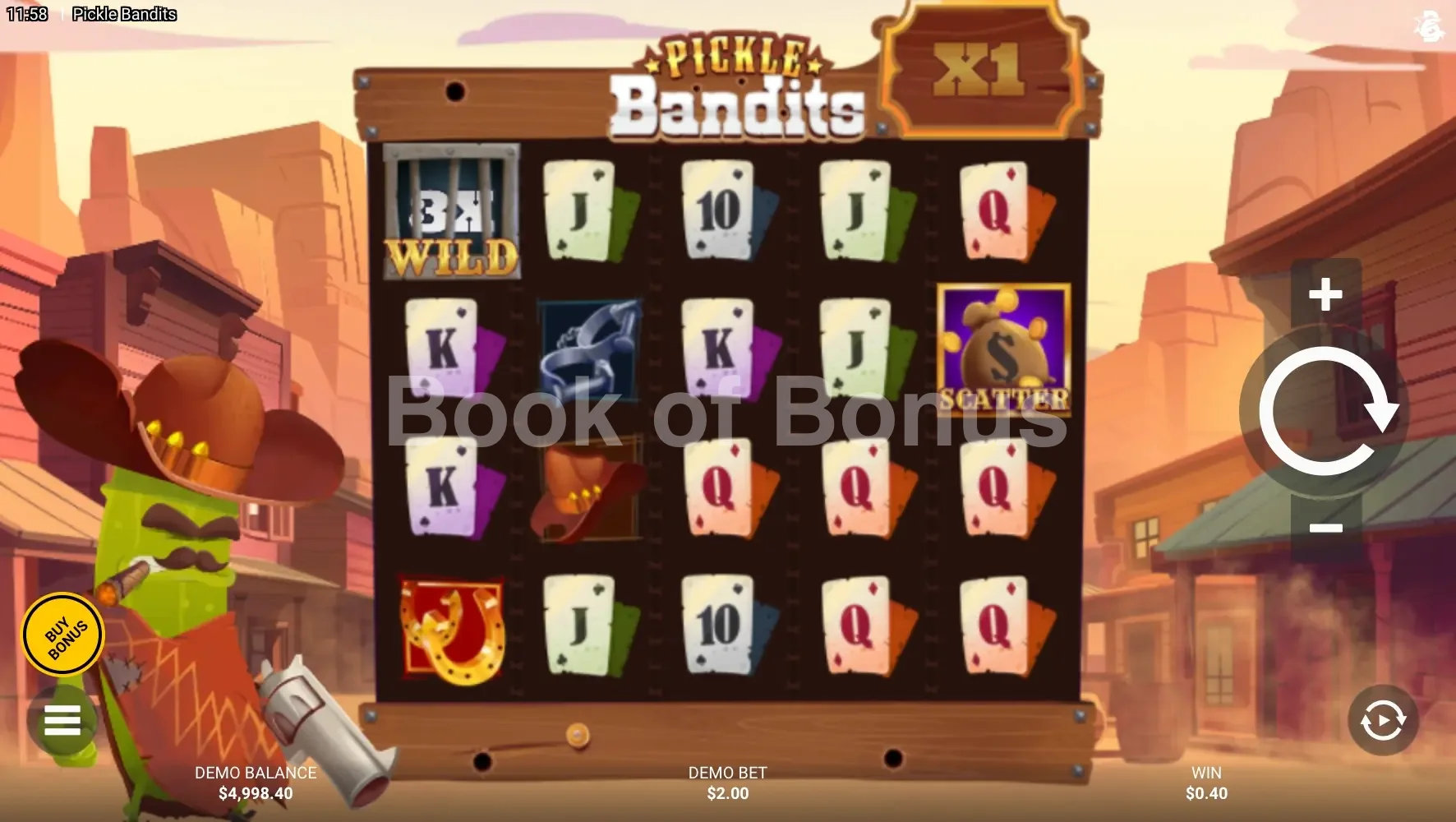Pickle Bandits par Hacksaw Gaming - jeu de base et disposition des rouleaux
