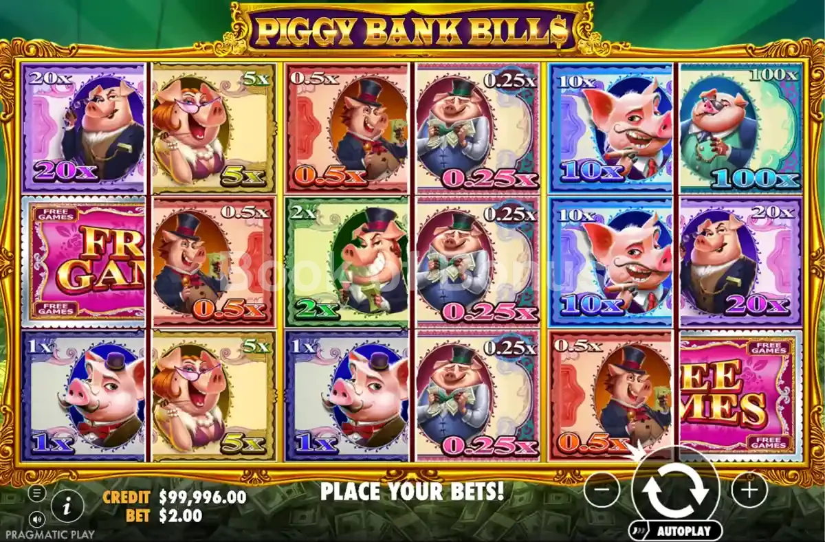 Piggy Bank Bills par Pragmatic Play - base game 2