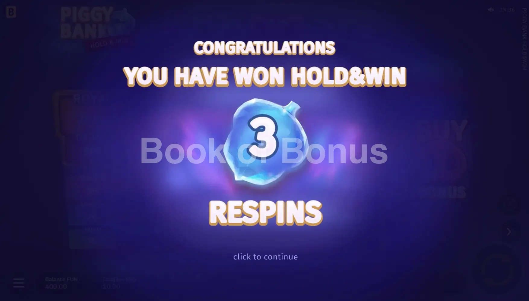 Respins Hold & Win Piggy Bank