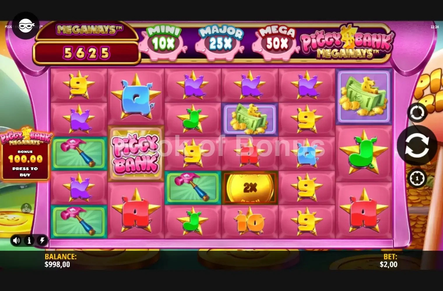 Piggy Bank Megaways par iSoftBet - jeu de base et disposition des rouleaux