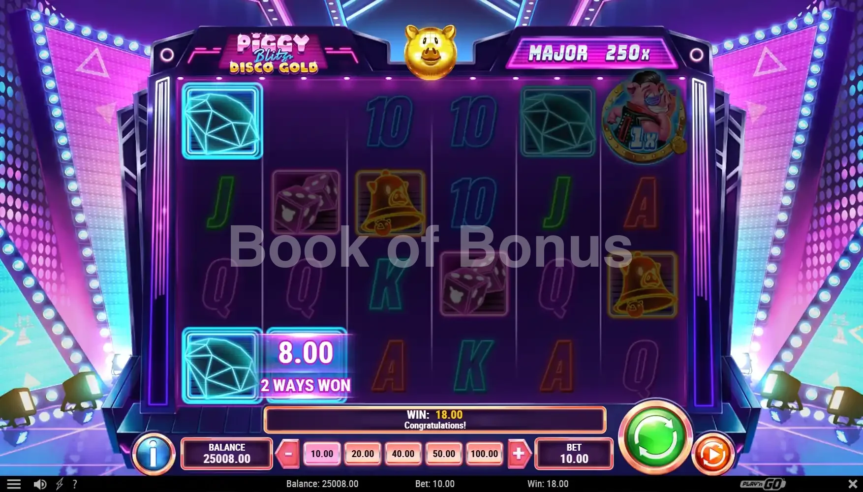 Piggy Blitz Disco Gold par Play'n GO - spin result