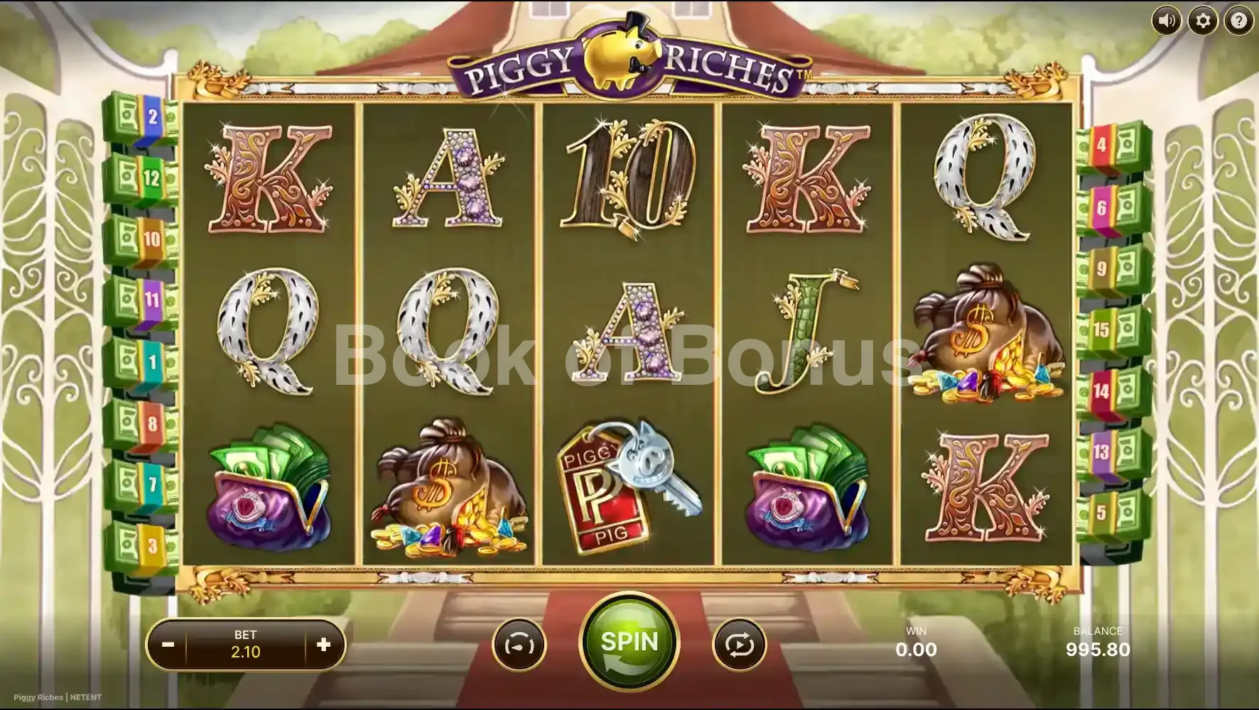 Piggy Riches par NetEnt - base game 2