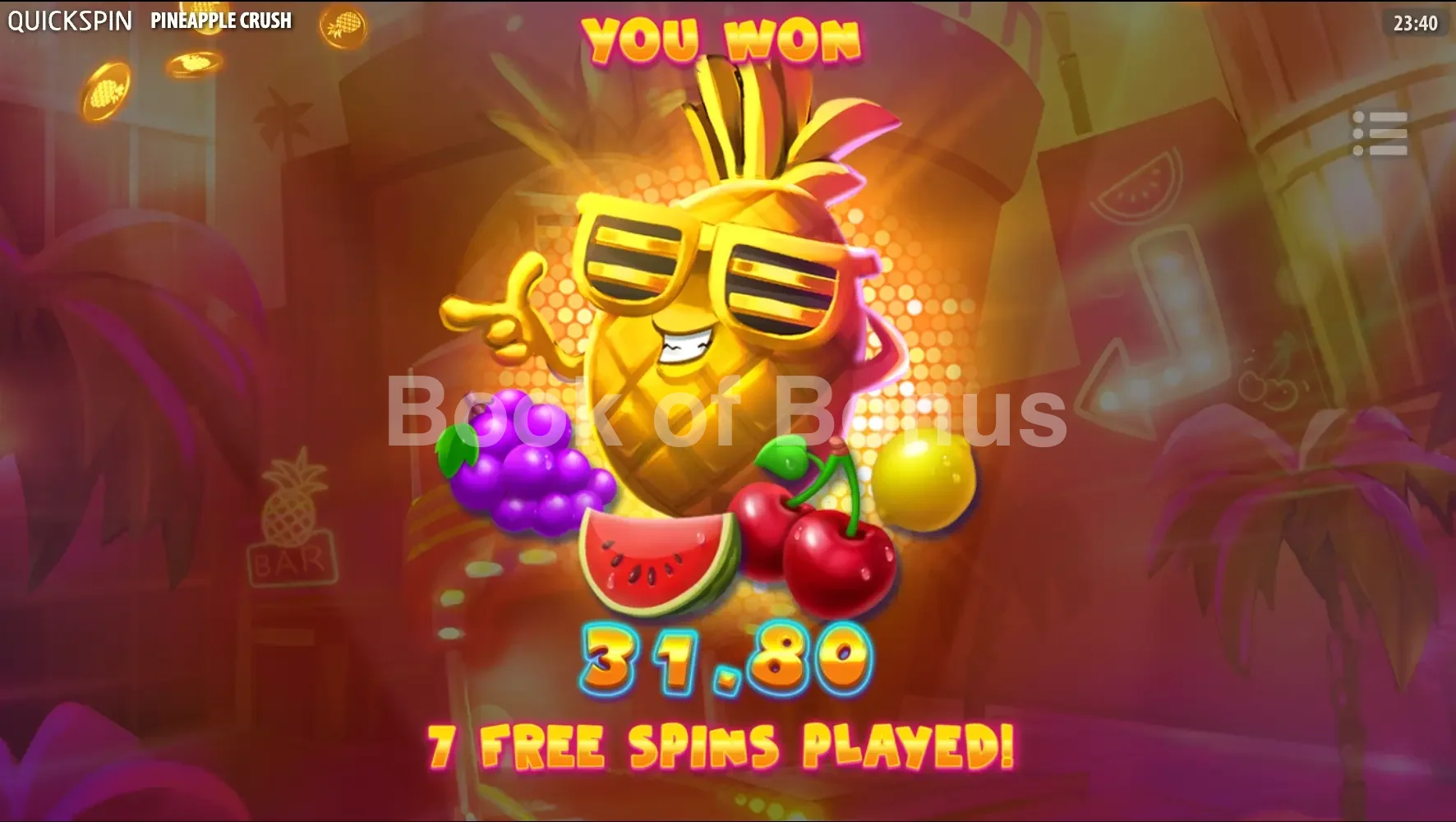 Pineapple Crush par Quickspin - gros gain
