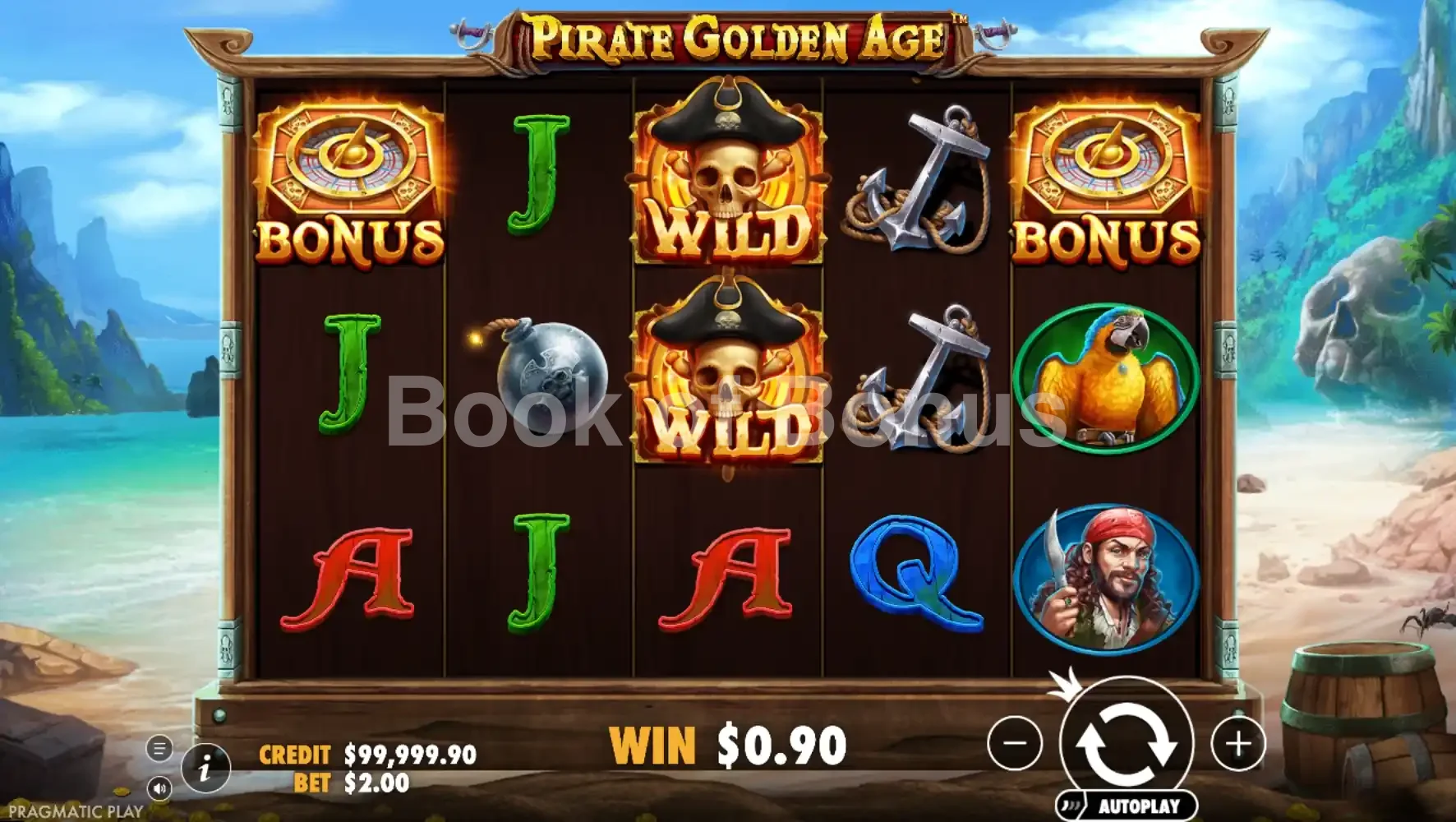 Pirate Golden Age par Pragmatic Play - jeu de base et disposition des rouleaux
