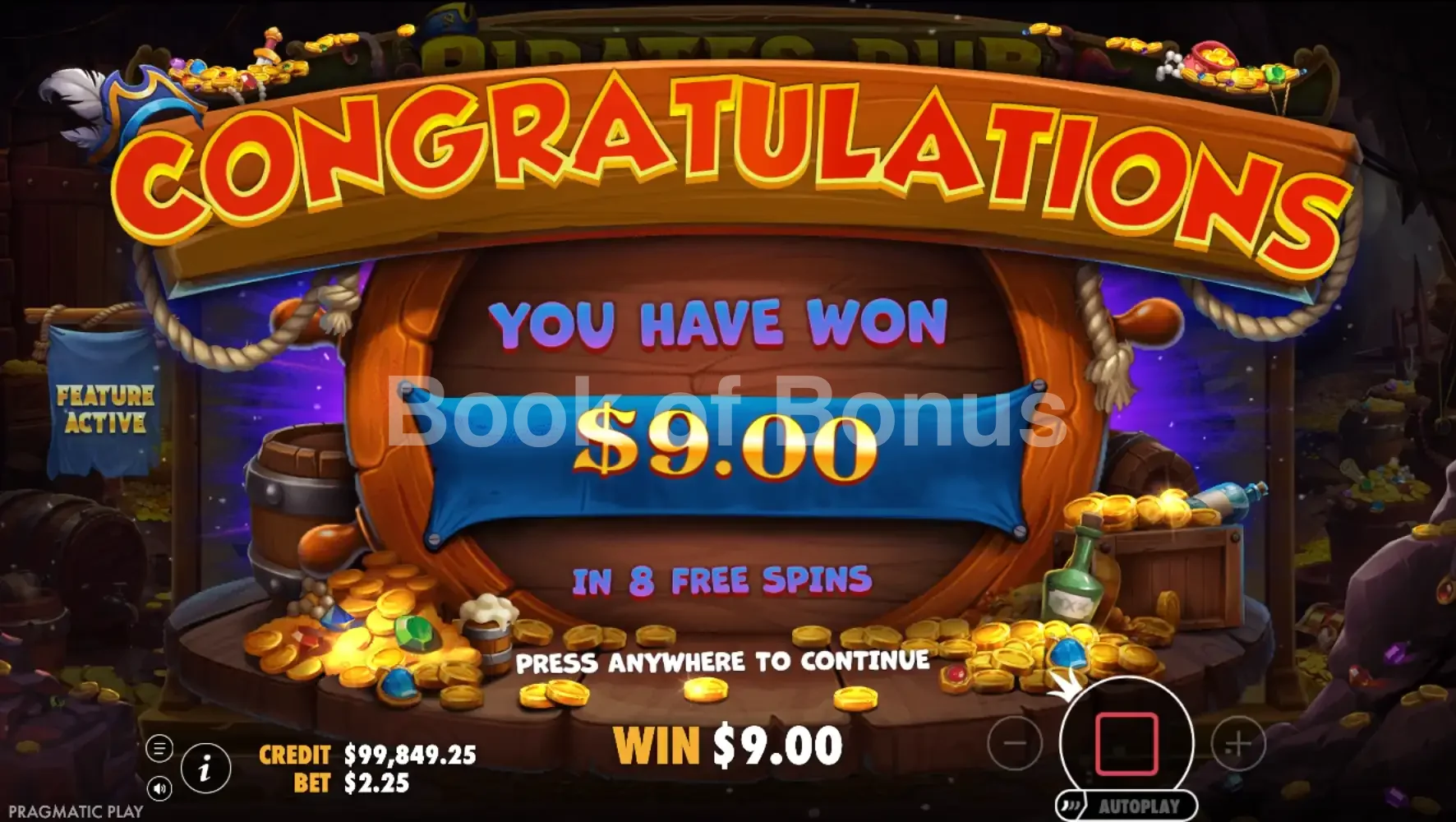 Big win Pirates Pub