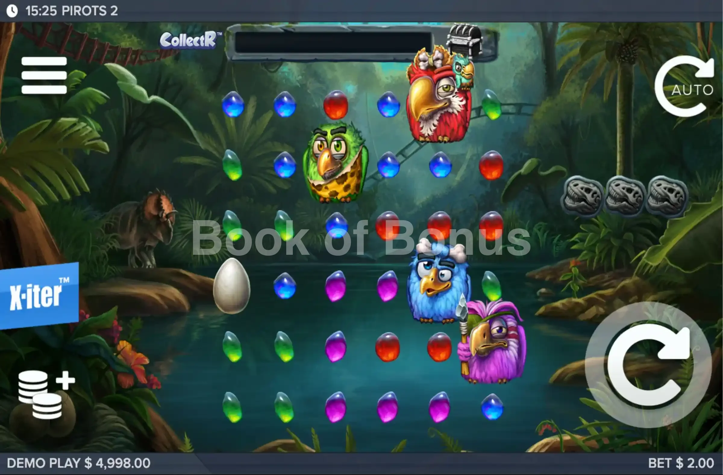 Pirots 2 par ELK Studios - jeu de base et disposition des rouleaux