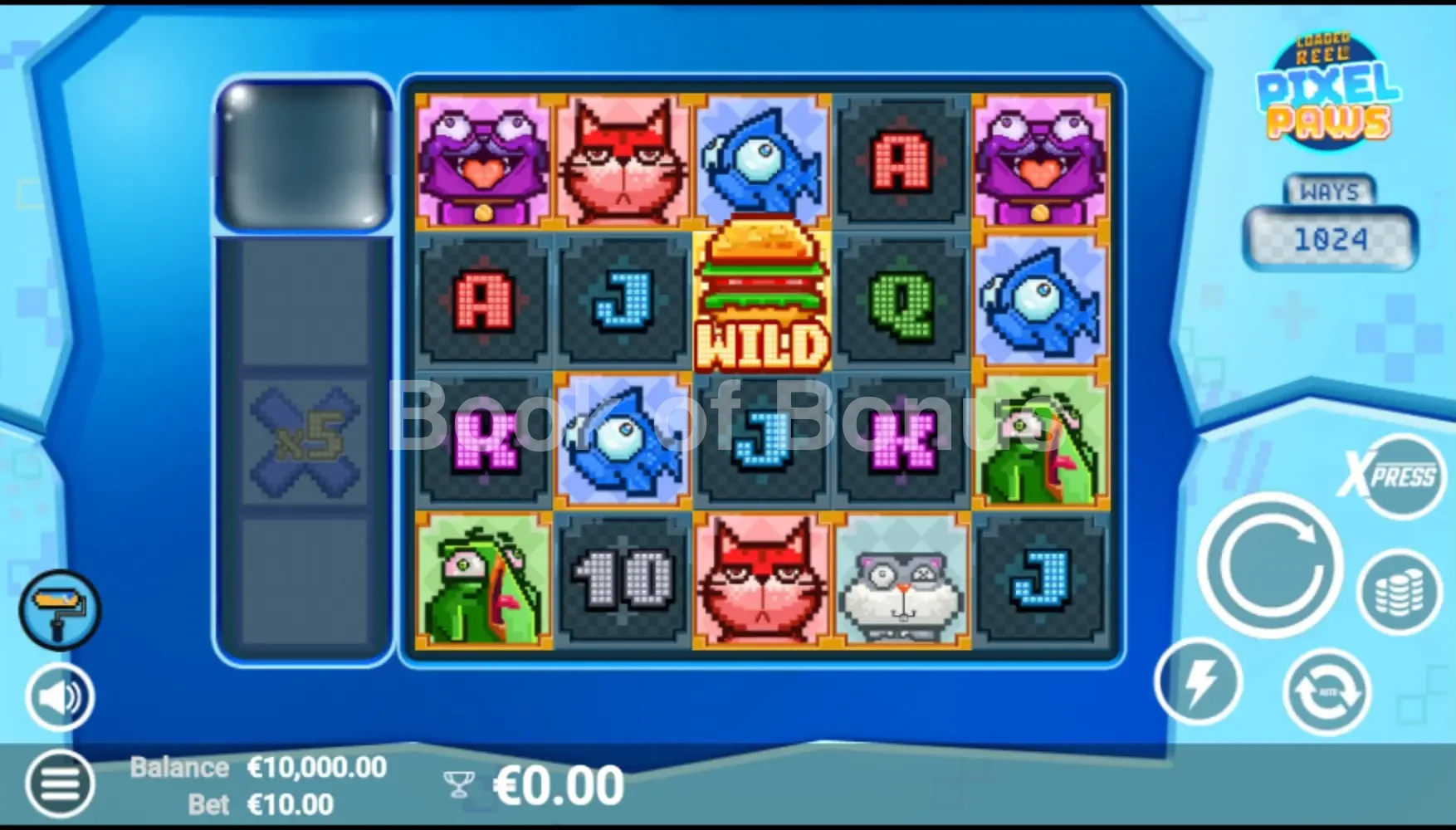 Pixel Paws par Avatar UX - jeu de base et disposition des rouleaux