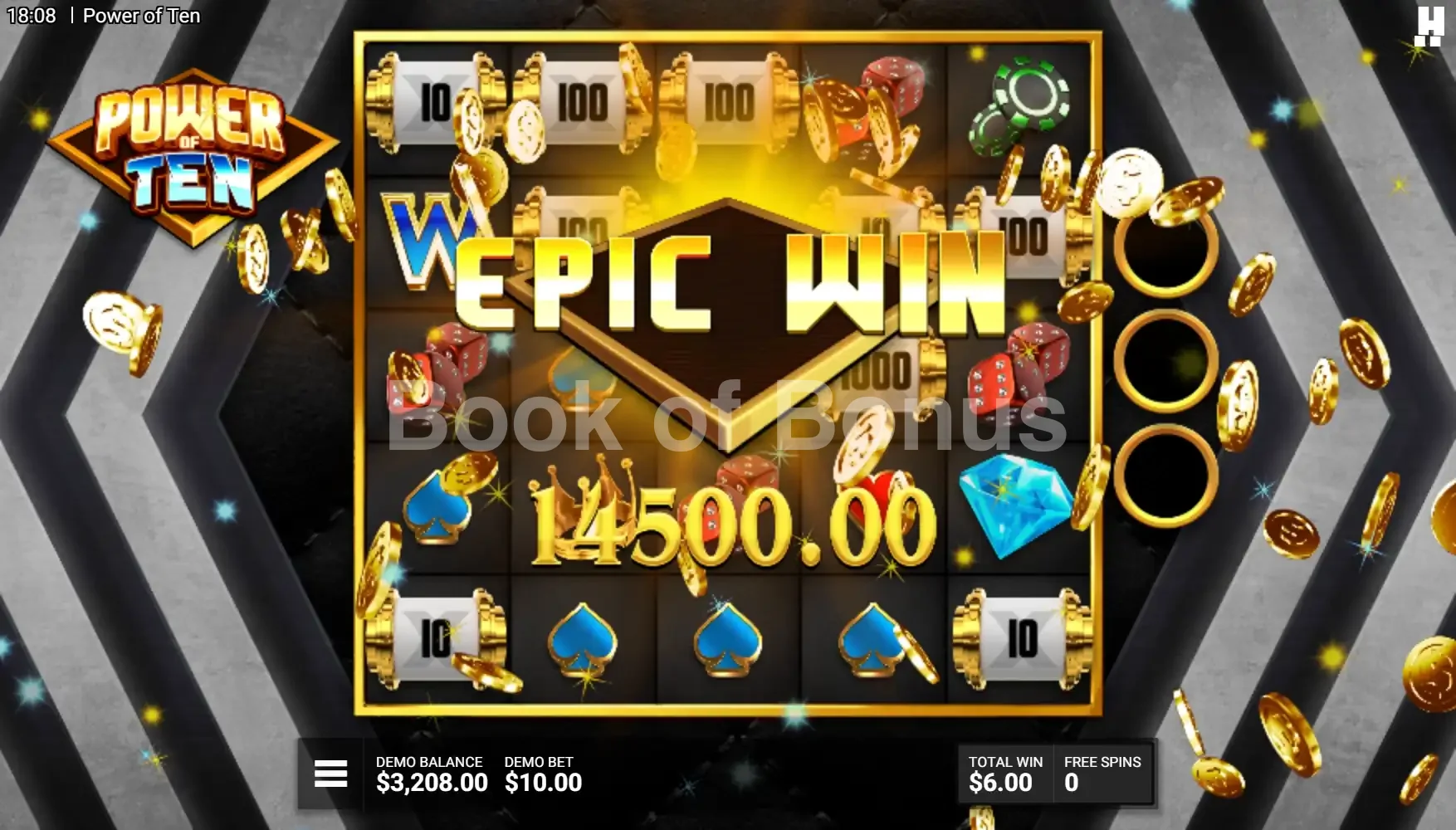 Power of Ten par Hacksaw Gaming - gros gain