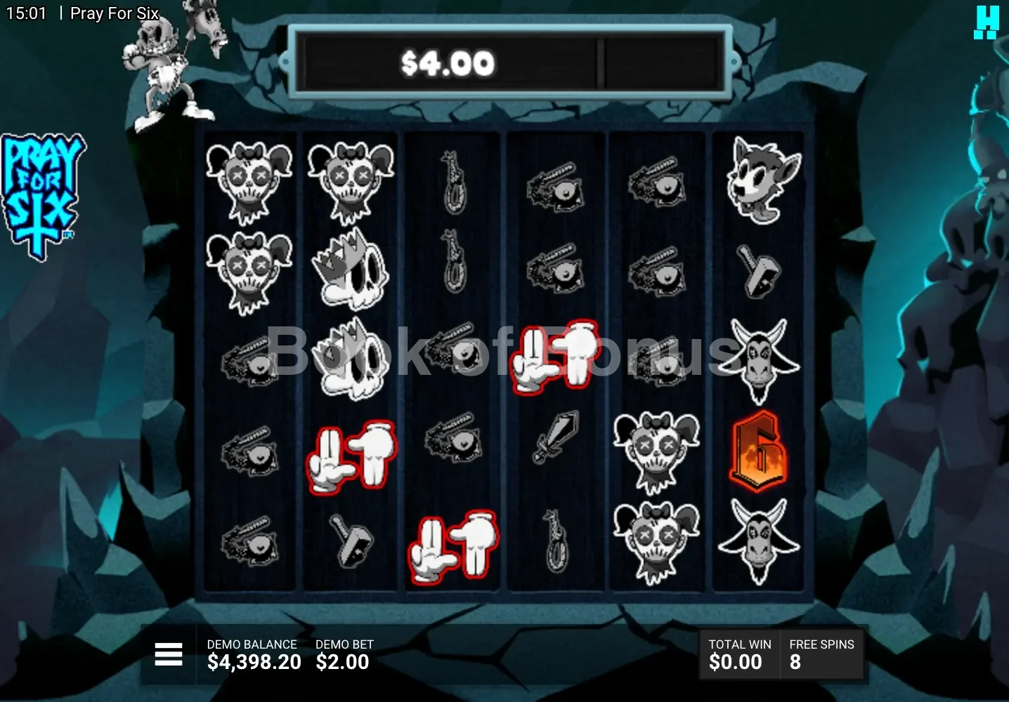 Pray for Six par Hacksaw Gaming - tours gratuits