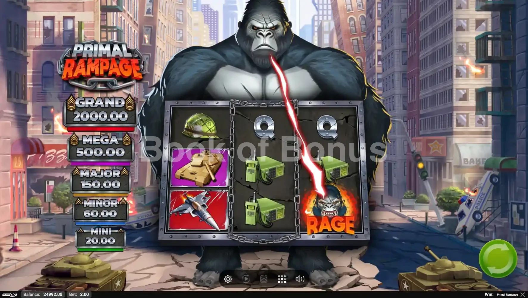 Primal Rampage par Play'n GO - base game 2