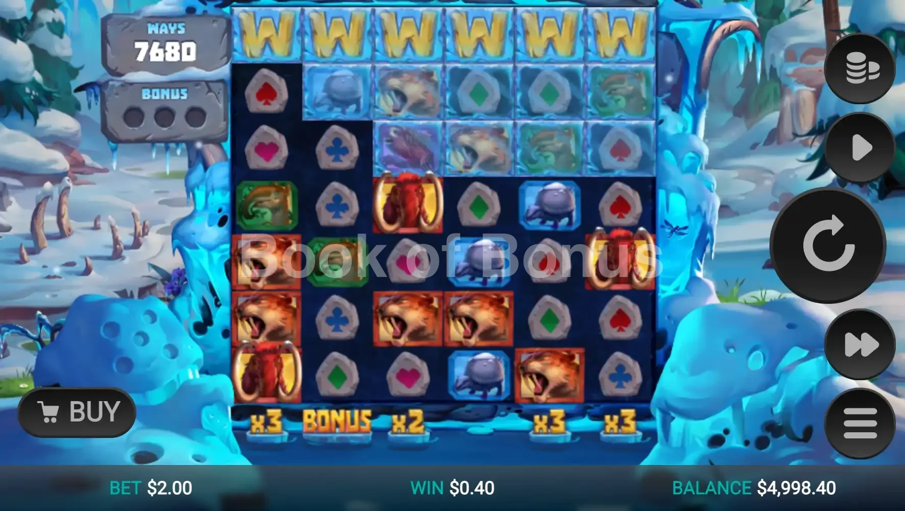 Primal Times par Relax Gaming - jeu de base et disposition des rouleaux