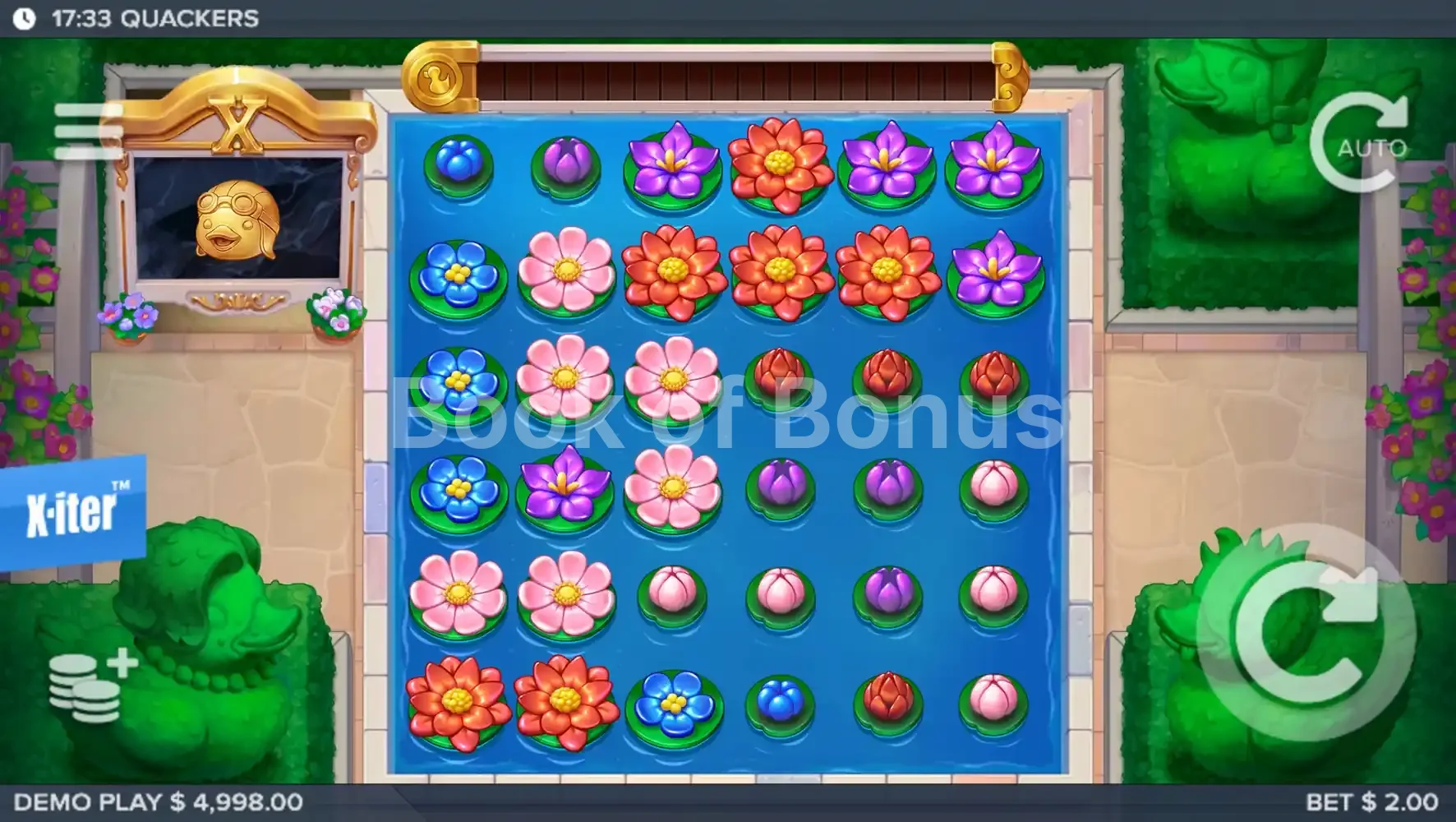 Quackers par ELK Studios - jeu de base et disposition des rouleaux