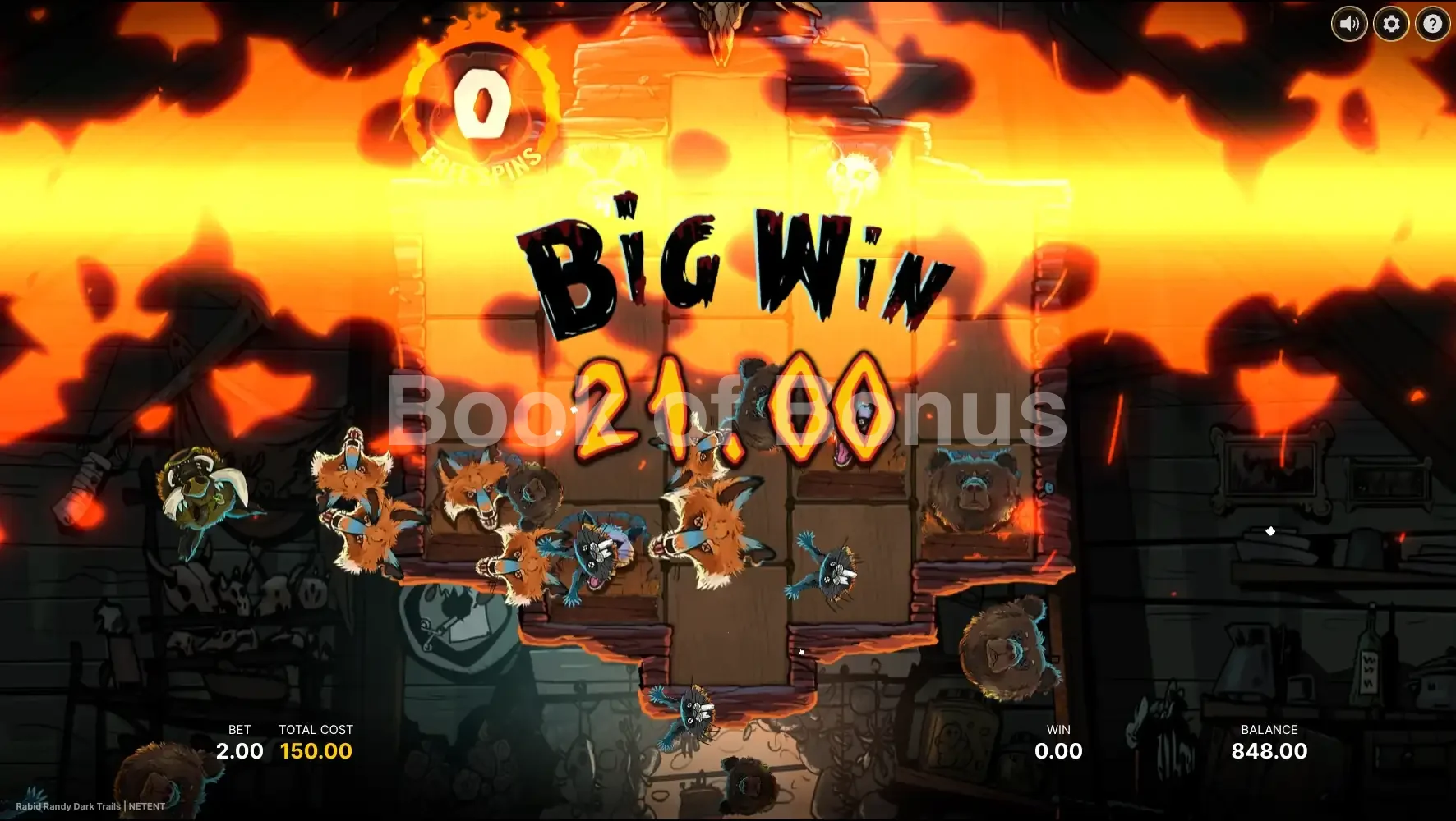 Rabid Randy Dark Trails par NetEnt - gros gain