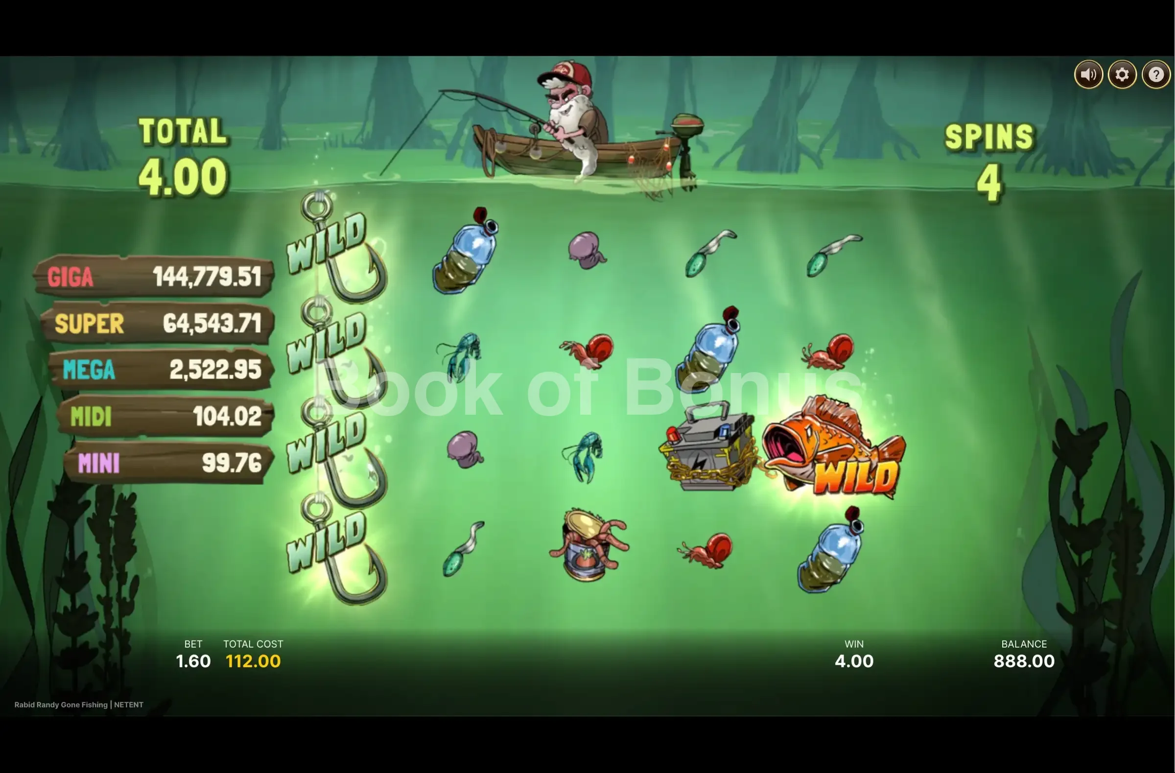 Rabid Randy Gone Fishing par NetEnt - tours gratuits