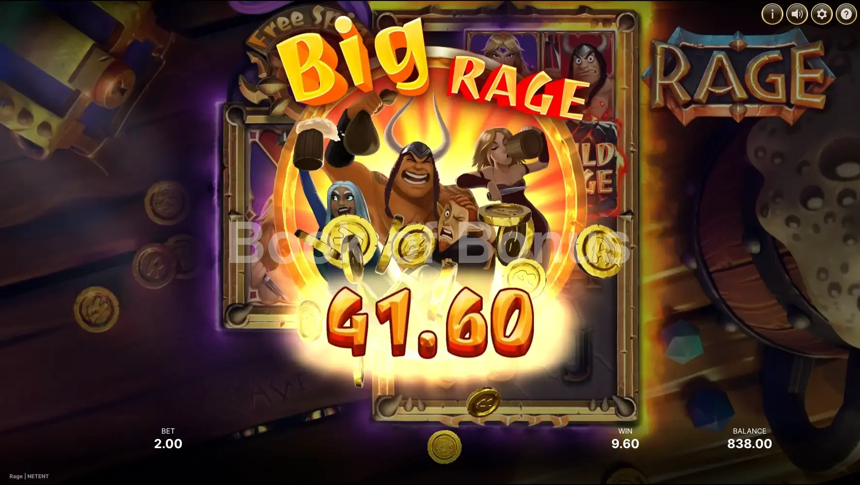 Rage par NetEnt - gros gain