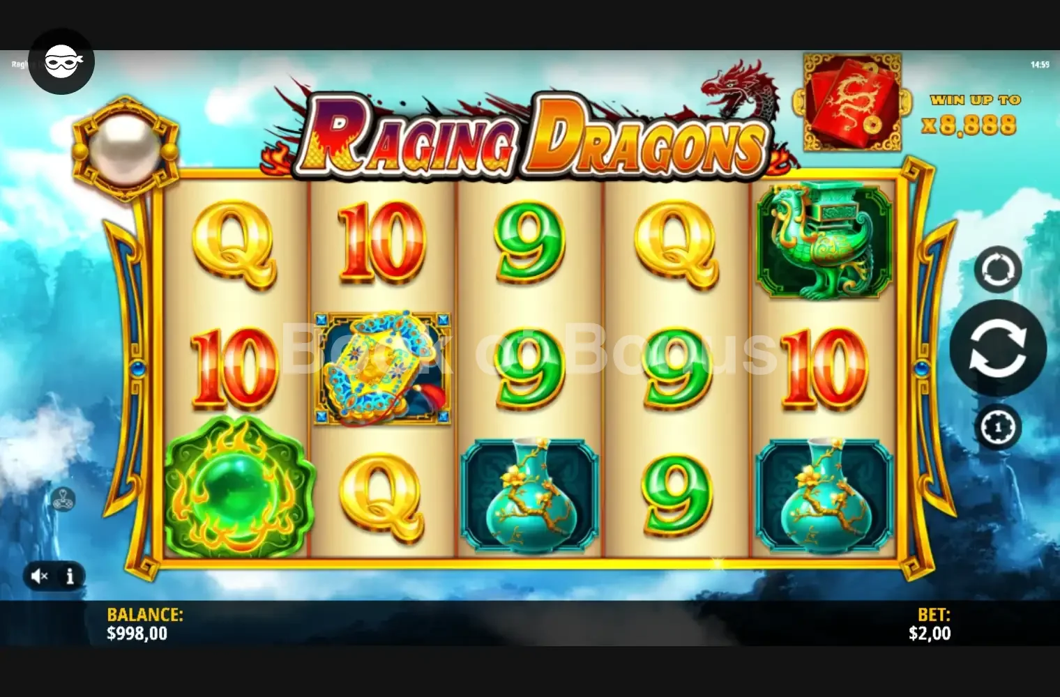 Raging Dragons par iSoftBet - jeu de base et disposition des rouleaux