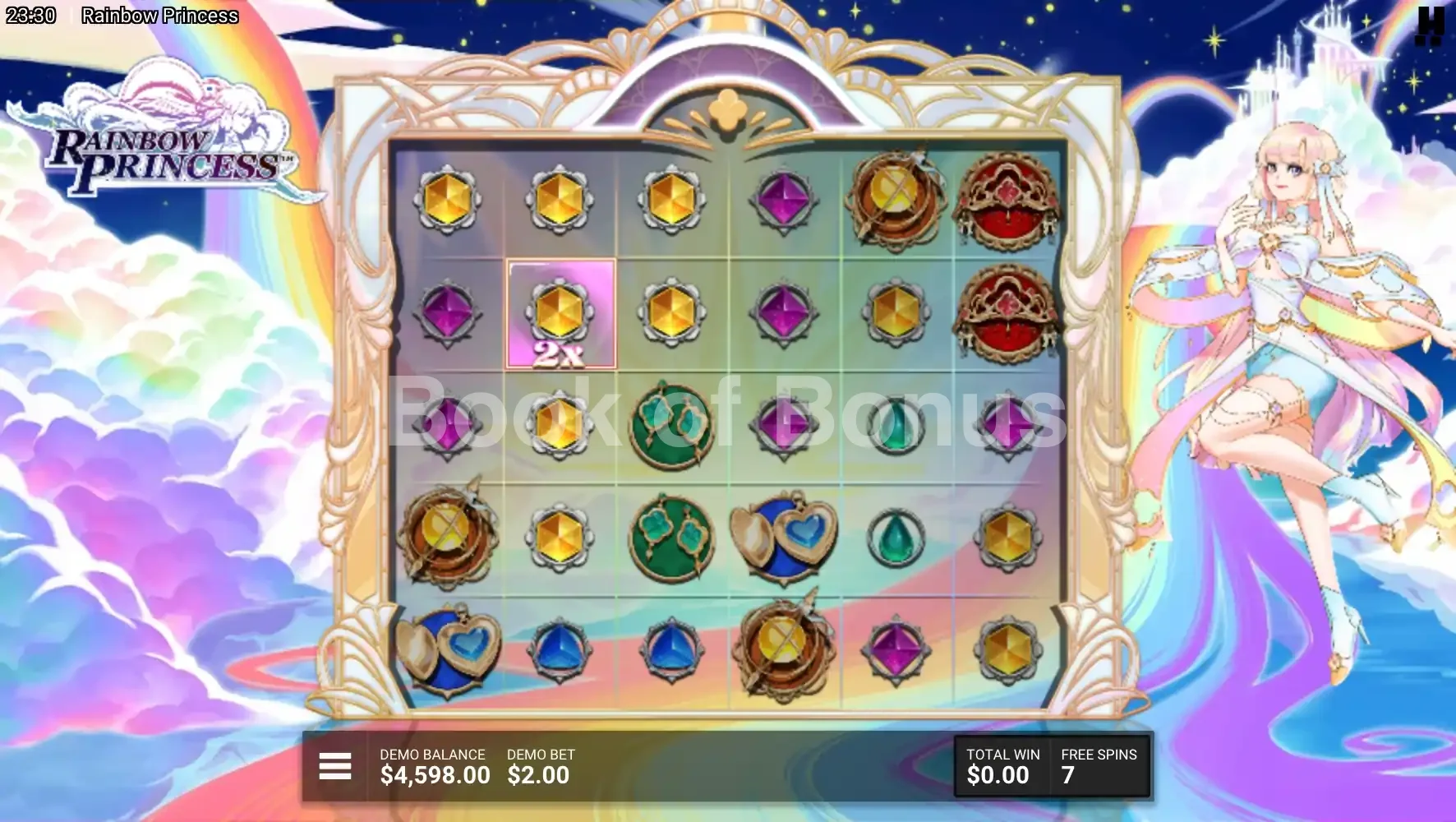 Rainbow Princess par Hacksaw Gaming - tours gratuits