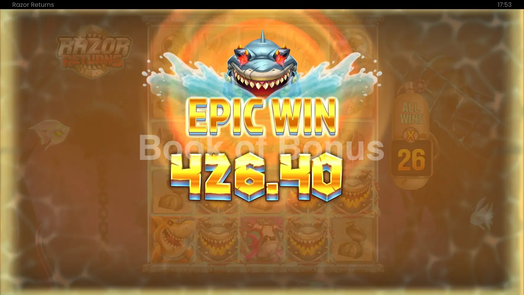 Razor Returns par Push Gaming - gros gain