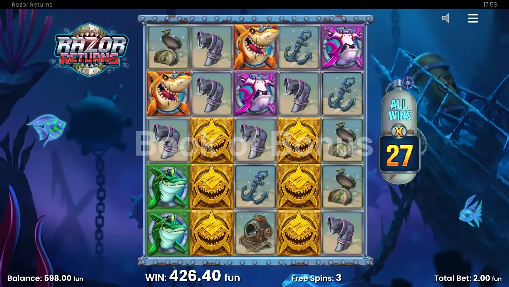 Razor Returns par Push Gaming - tours gratuits
