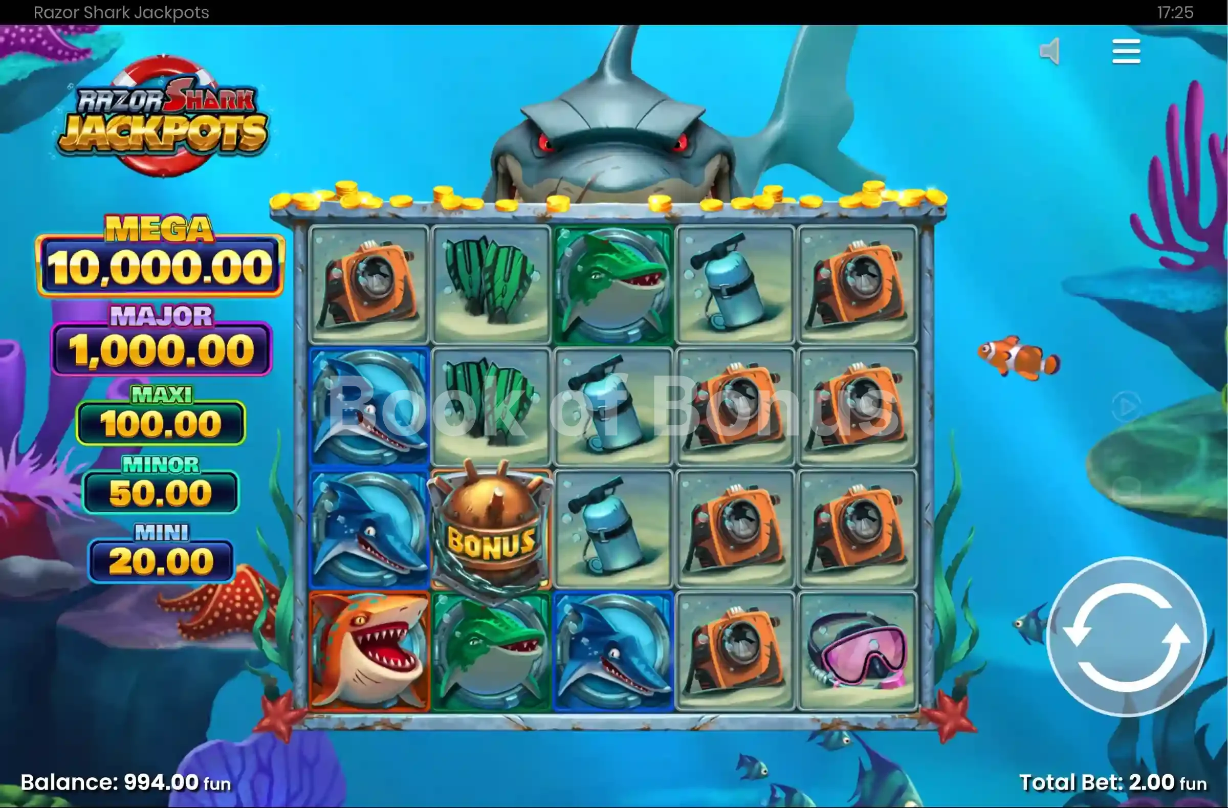 Gameplay alternatif Razor Shark Jackpots