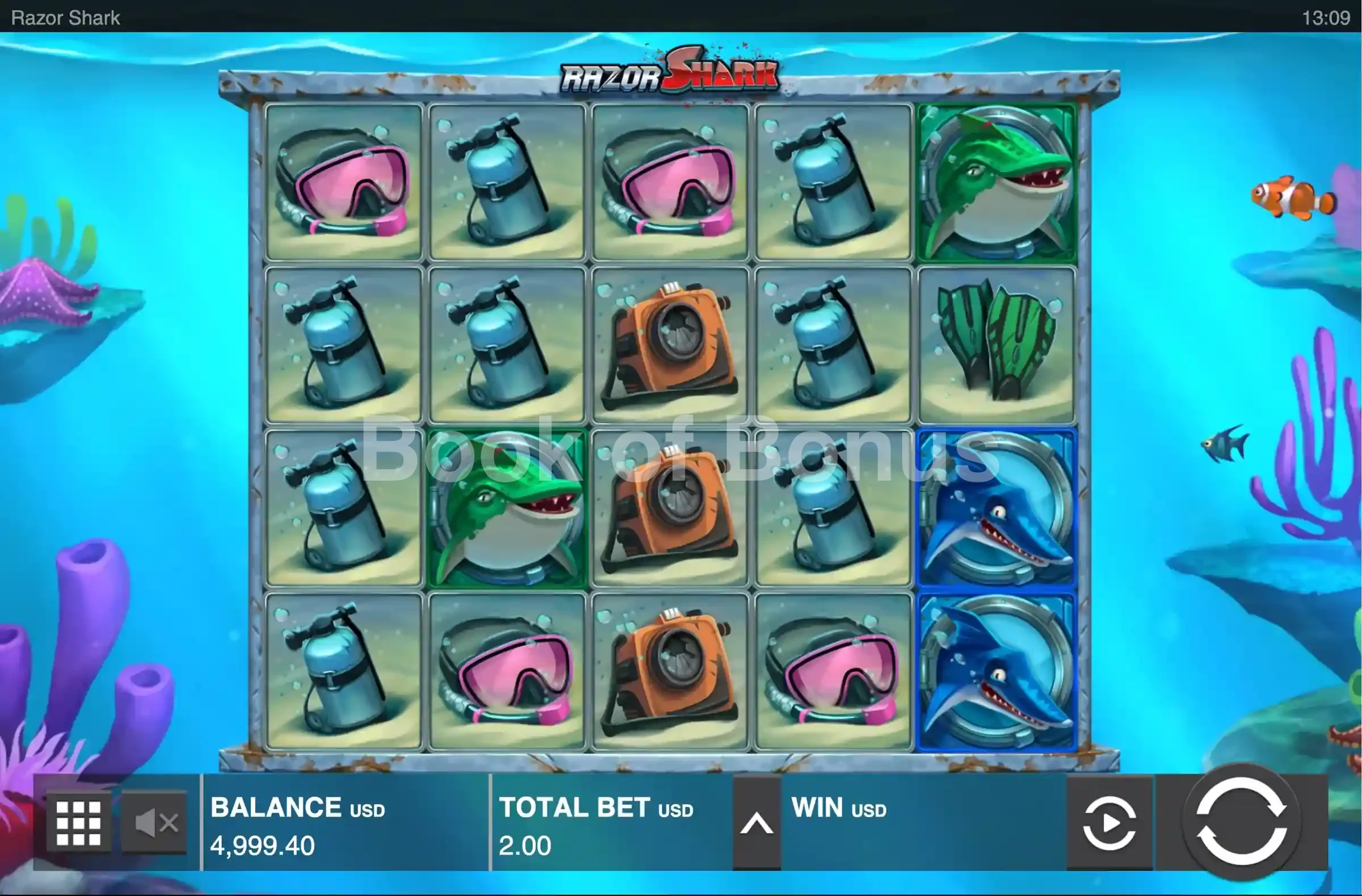 Razor Shark par Push Gaming - base game 2