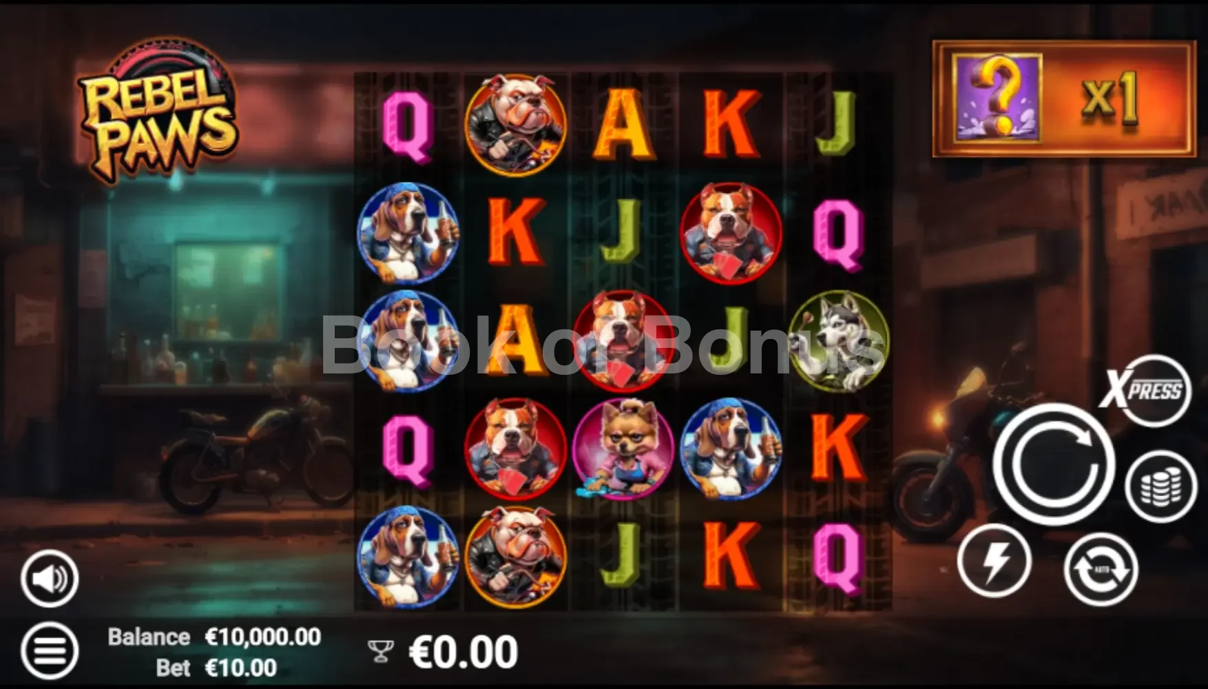 Rebel Paws par Avatar UX - jeu de base et disposition des rouleaux