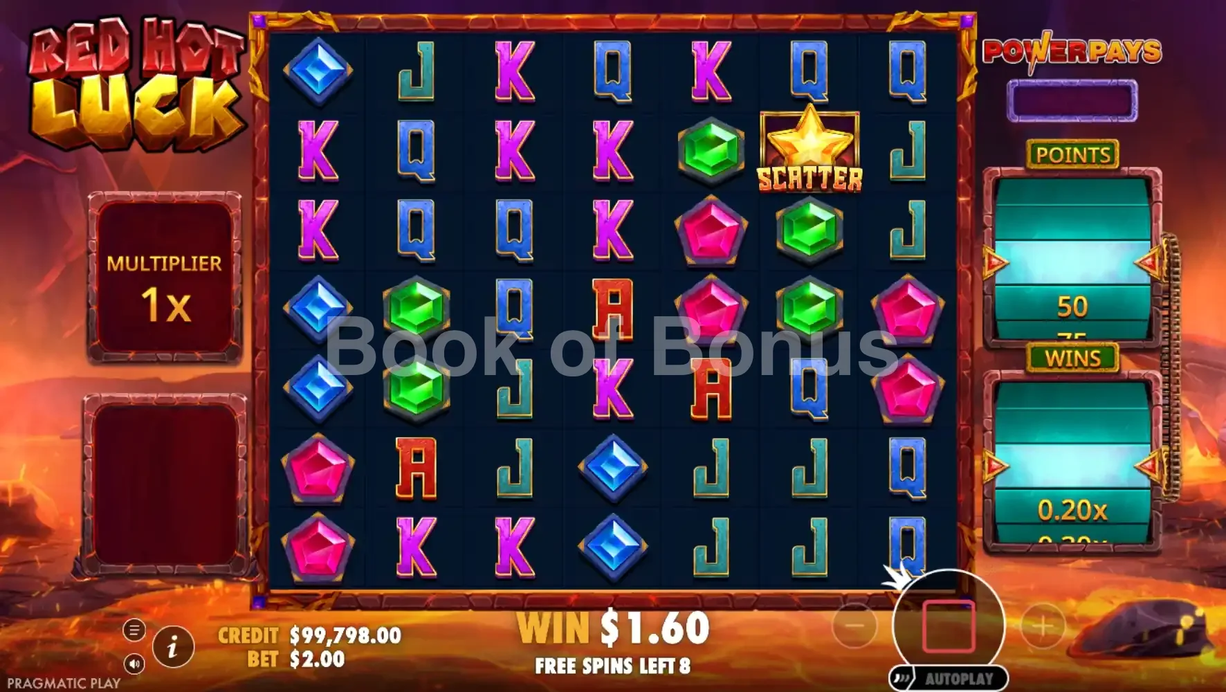 Red Hot Luck par Pragmatic Play - tours gratuits