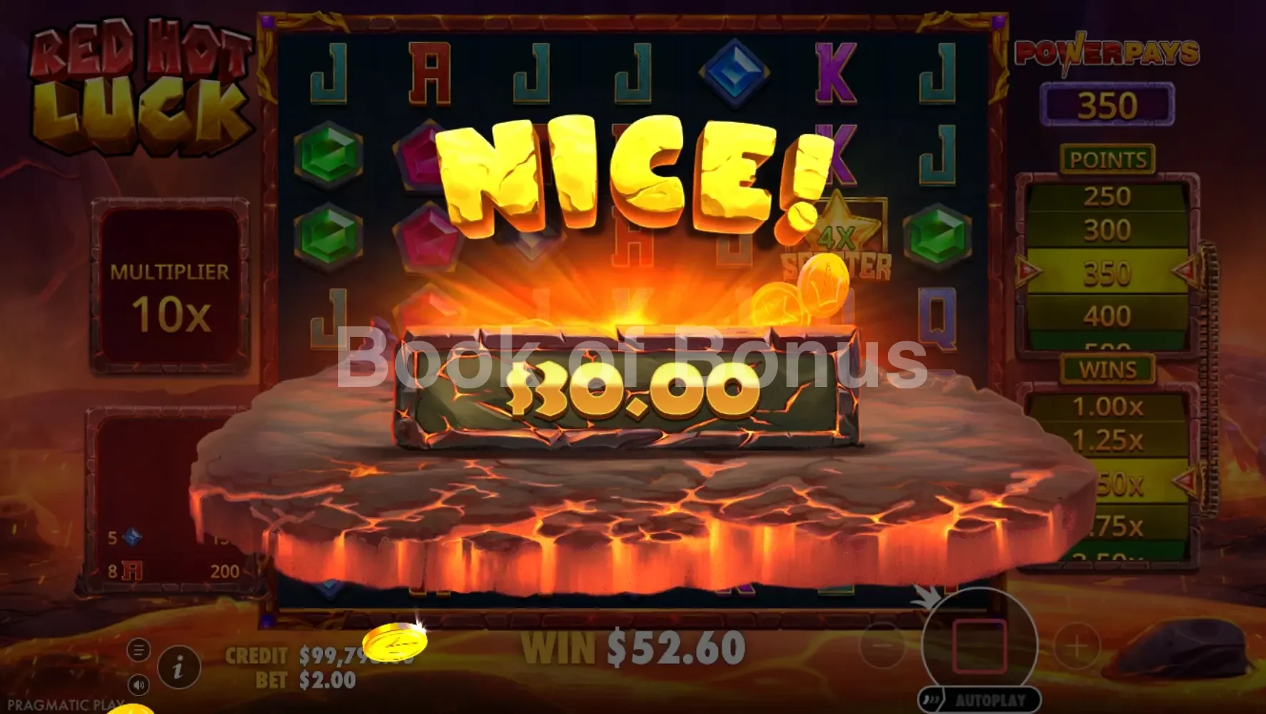 Red Hot Luck par Pragmatic Play - gros gain