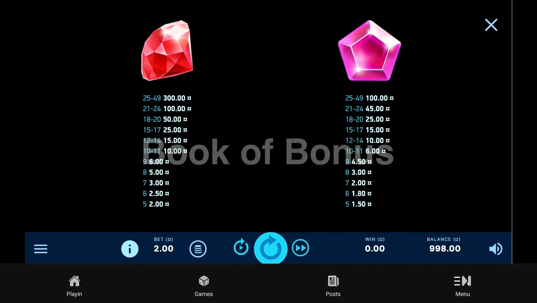 Table de paiement Reef Raider