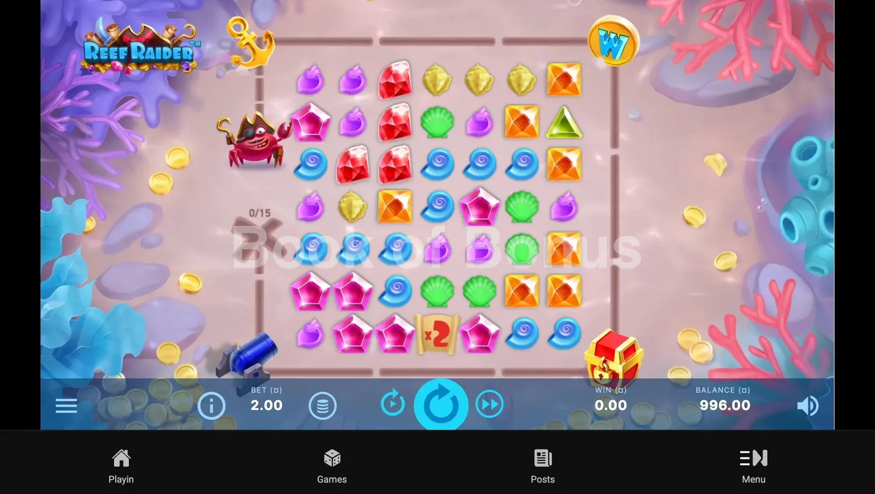 Bonus actif Reef Raider