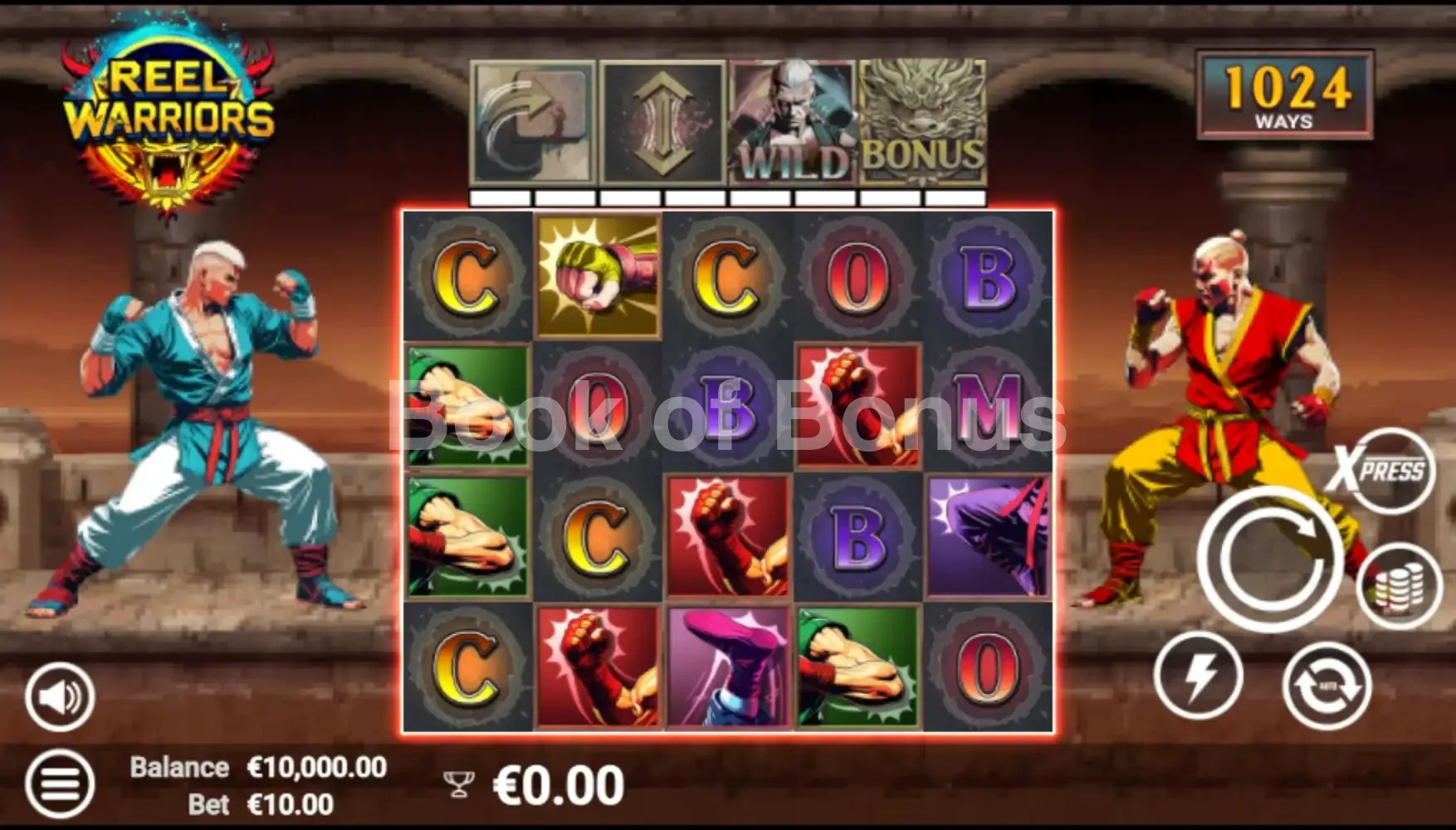 Reel Warriors par Avatar UX - jeu de base et disposition des rouleaux
