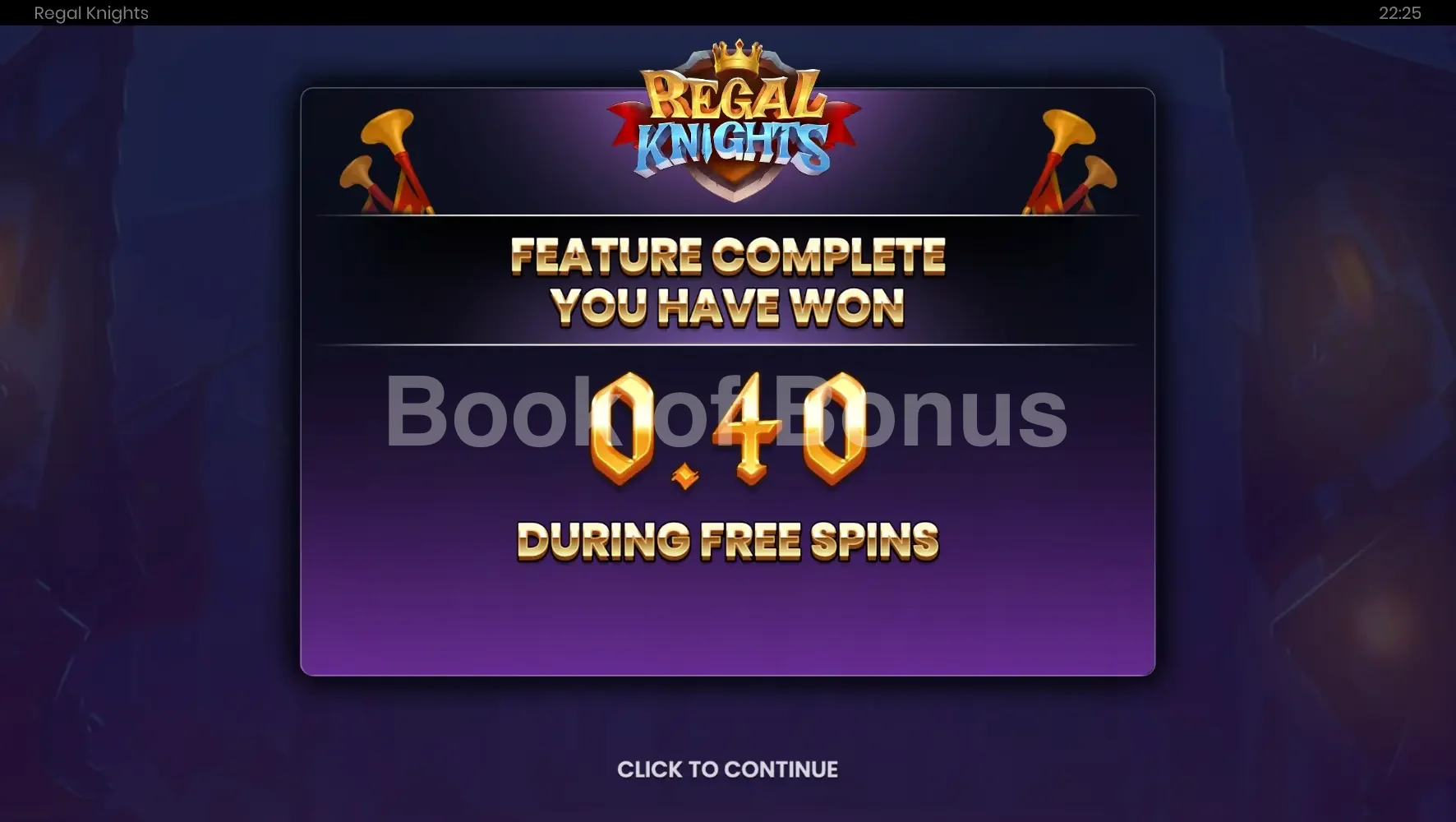 Regal Knights par Push Gaming - gros gain